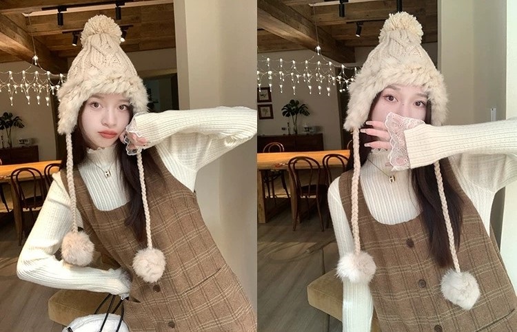 リブレースハーフネックスリムベルスリーブ長袖ニット | 詳細画像17