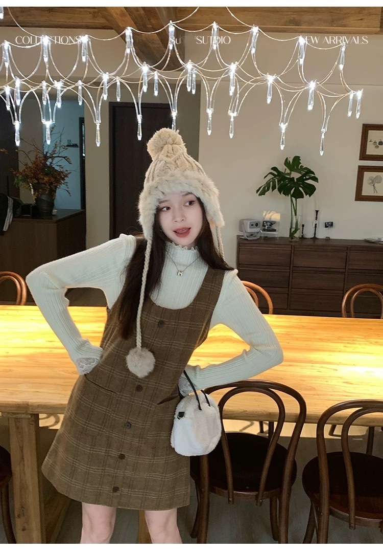 リブレースハーフネックスリムベルスリーブ長袖ニット | 詳細画像22