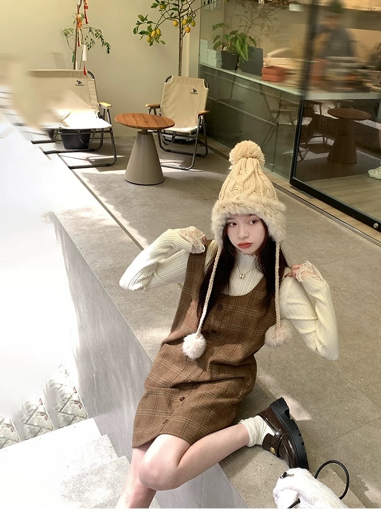 リブレースハーフネックスリムベルスリーブ長袖ニット | 詳細画像25