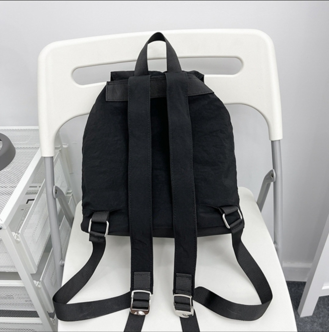 コットンドローストリングタック無地バックパック | 詳細画像12