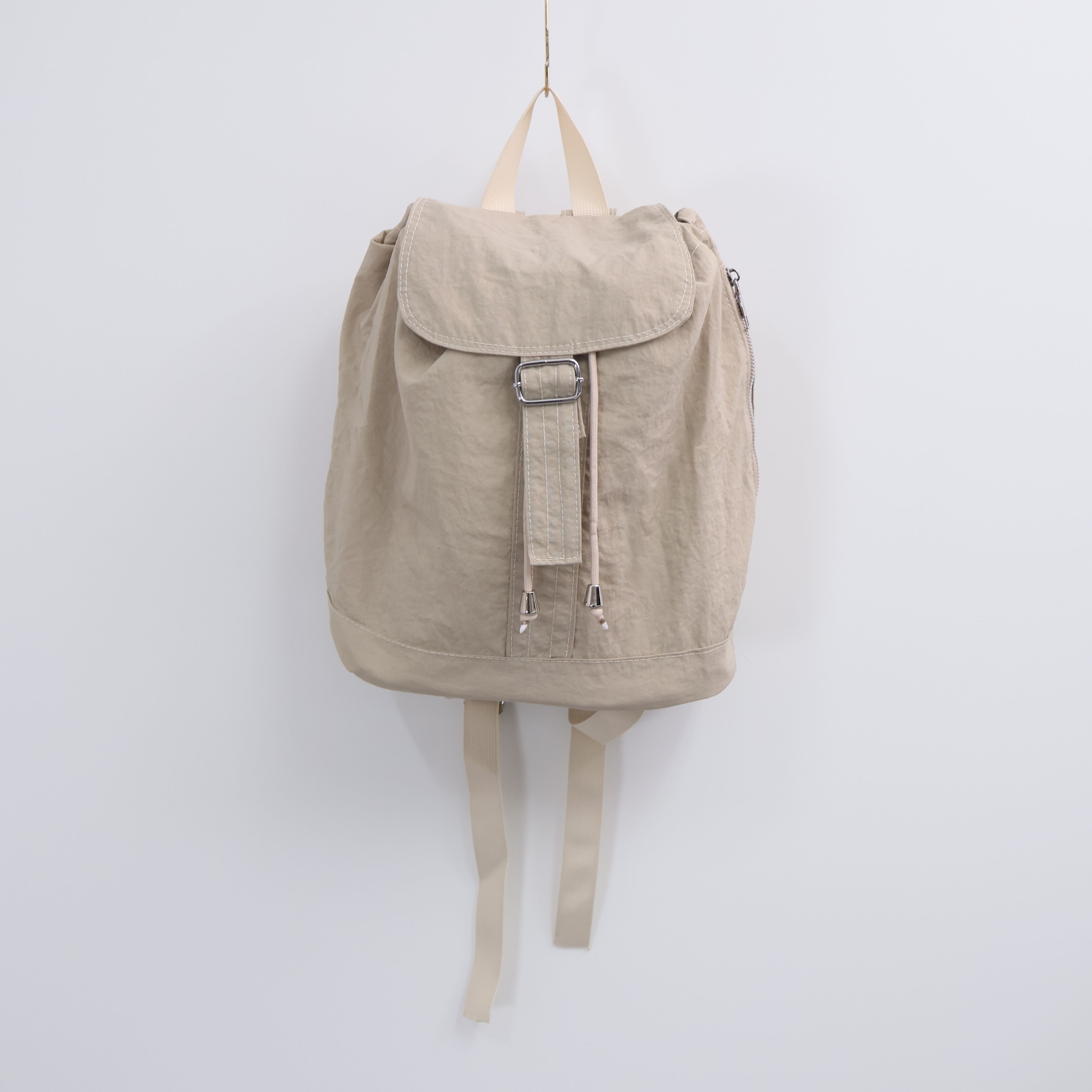 コットンドローストリングタック無地バックパック | 詳細画像19