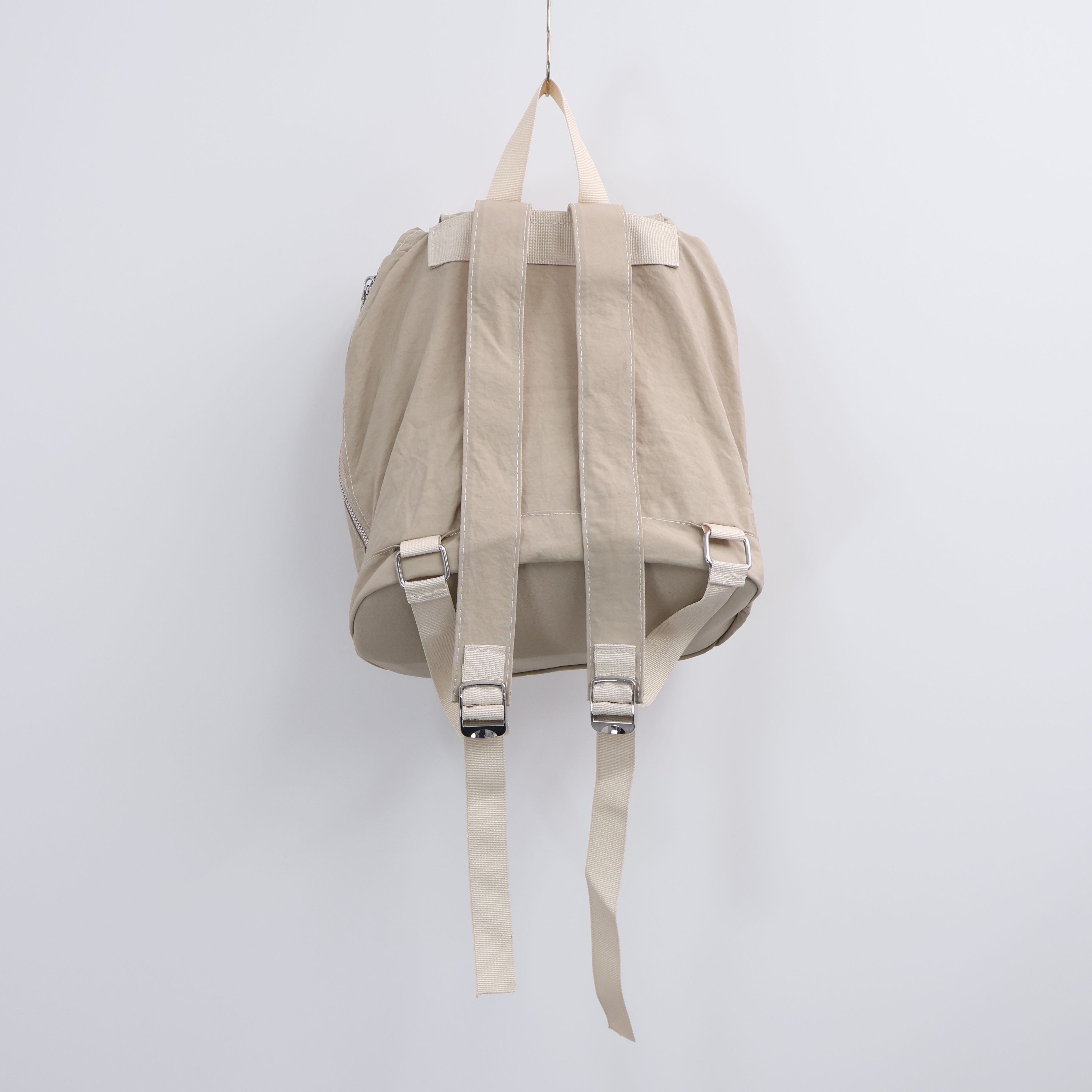 コットンドローストリングタック無地バックパック | 詳細画像20