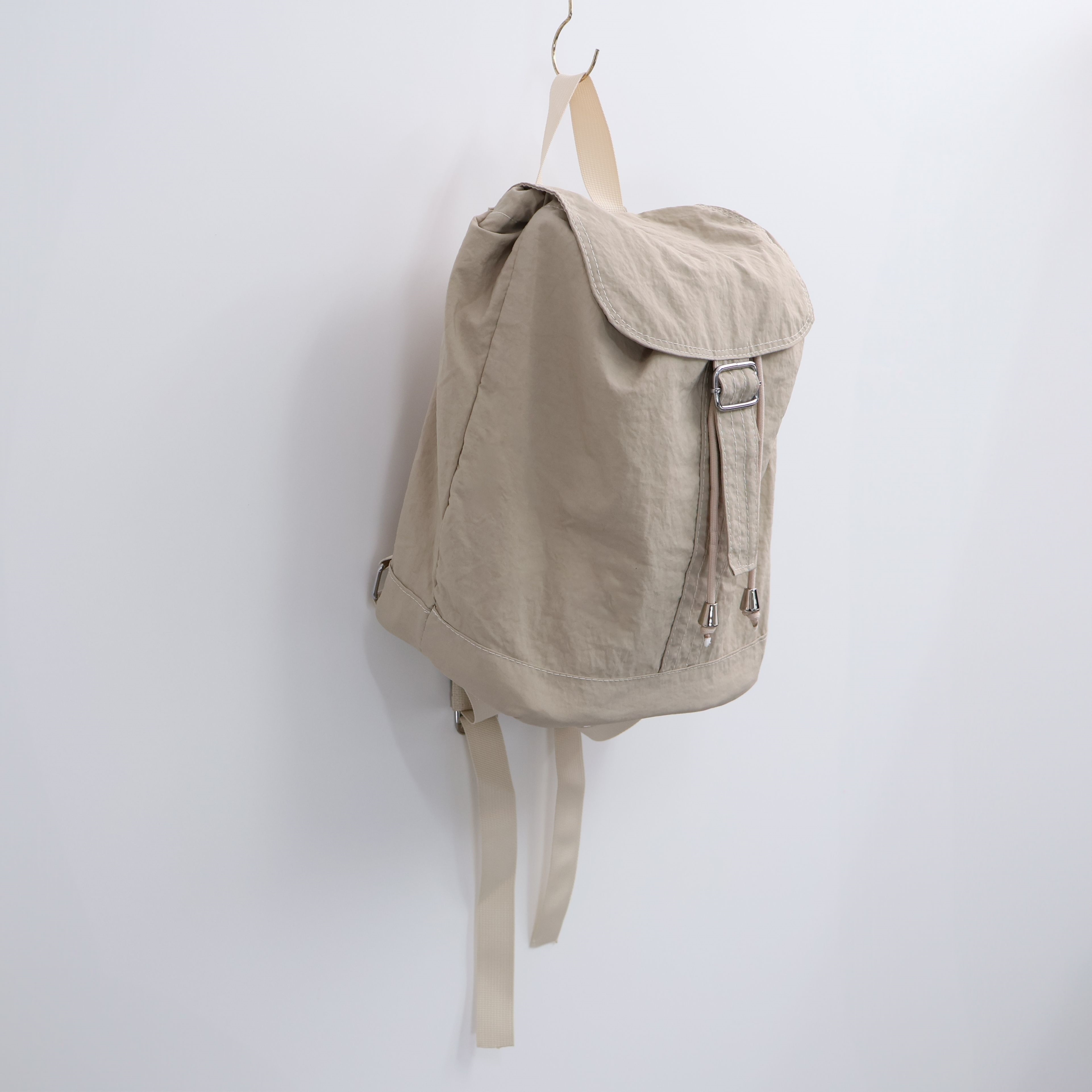 コットンドローストリングタック無地バックパック | 詳細画像21