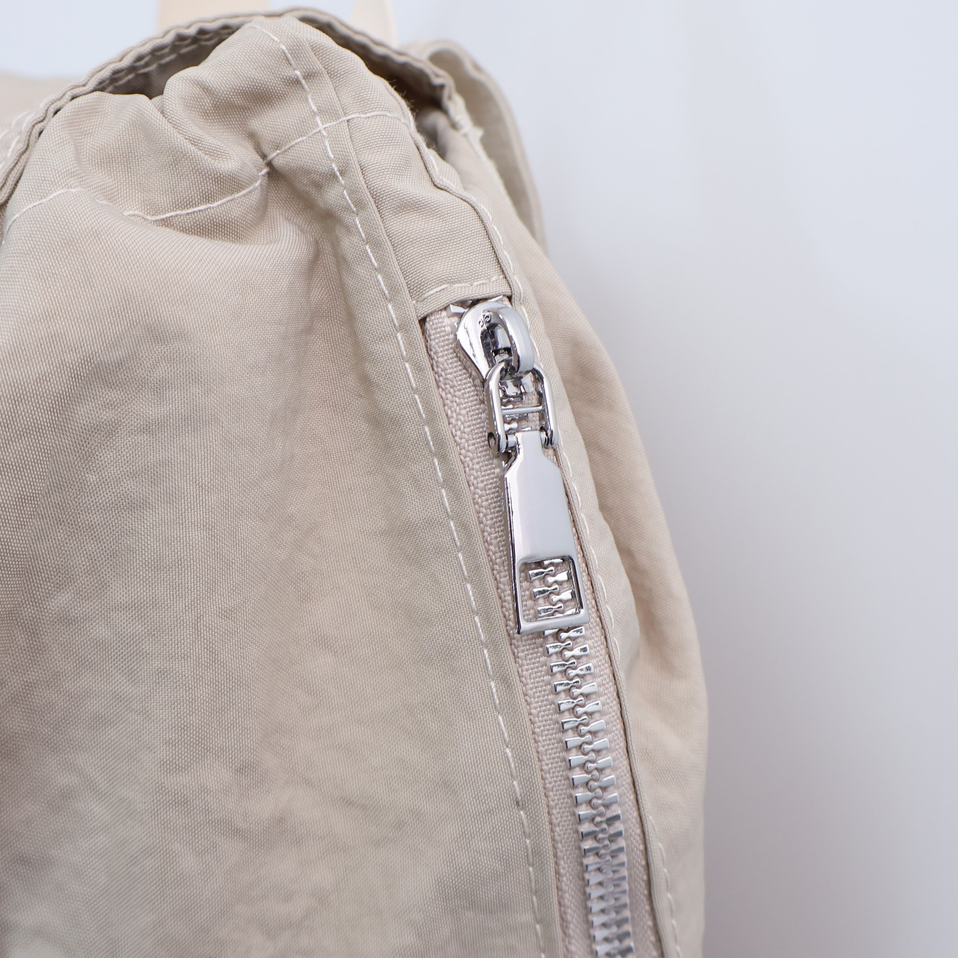 コットンドローストリングタック無地バックパック | 詳細画像24