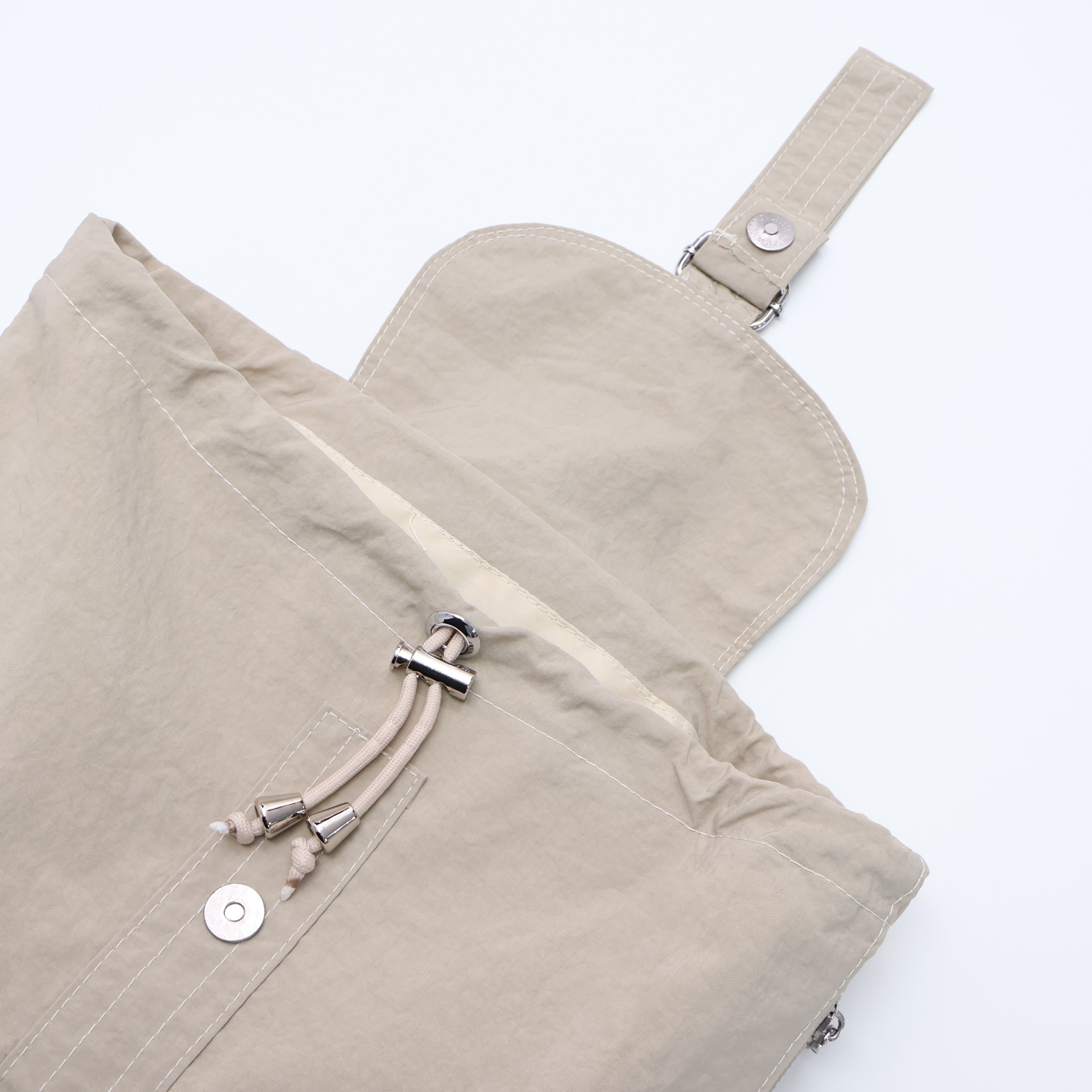 コットンドローストリングタック無地バックパック | 詳細画像26