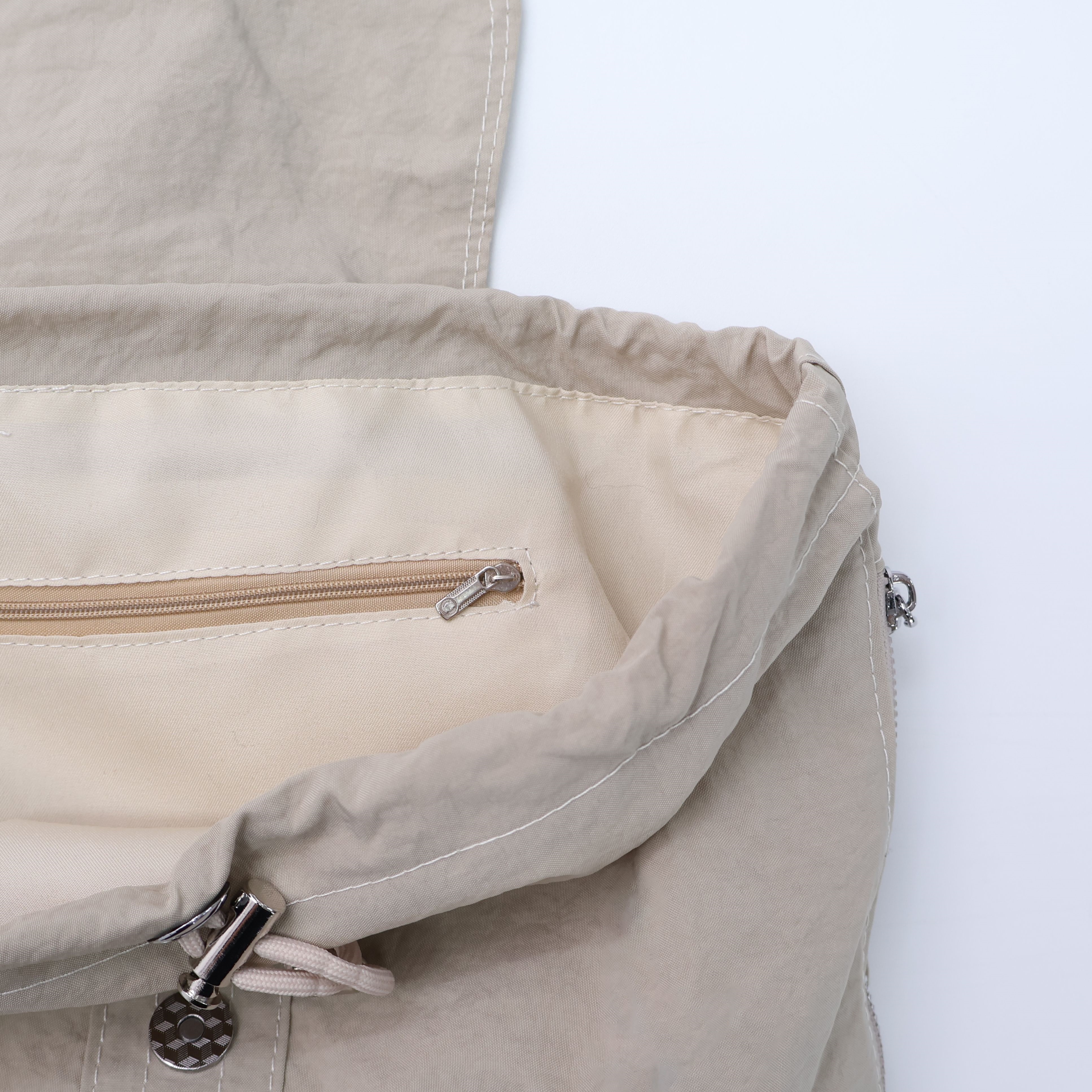 コットンドローストリングタック無地バックパック | 詳細画像27