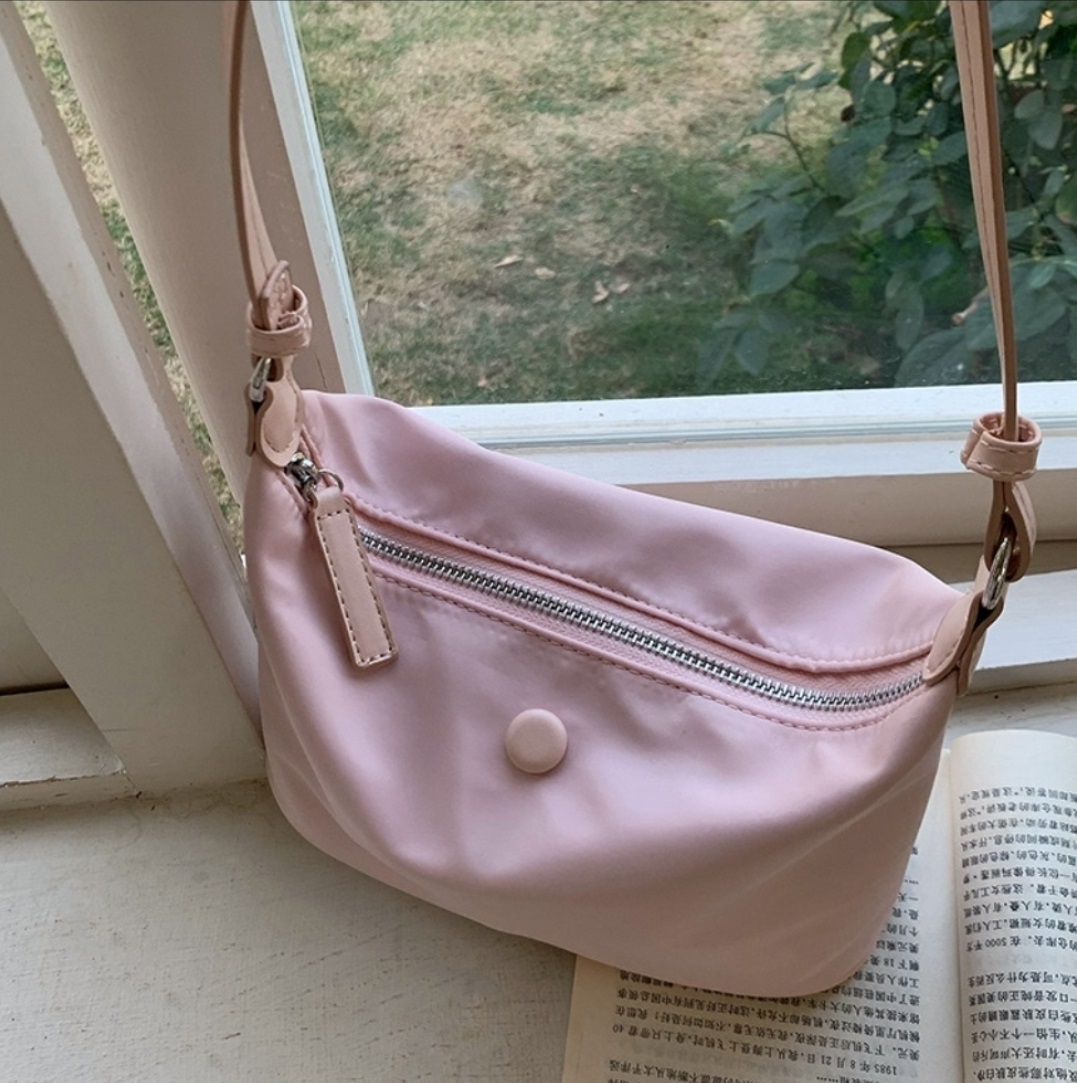 ジップアップバックルDリング無地ショルダーバッグ | 詳細画像11