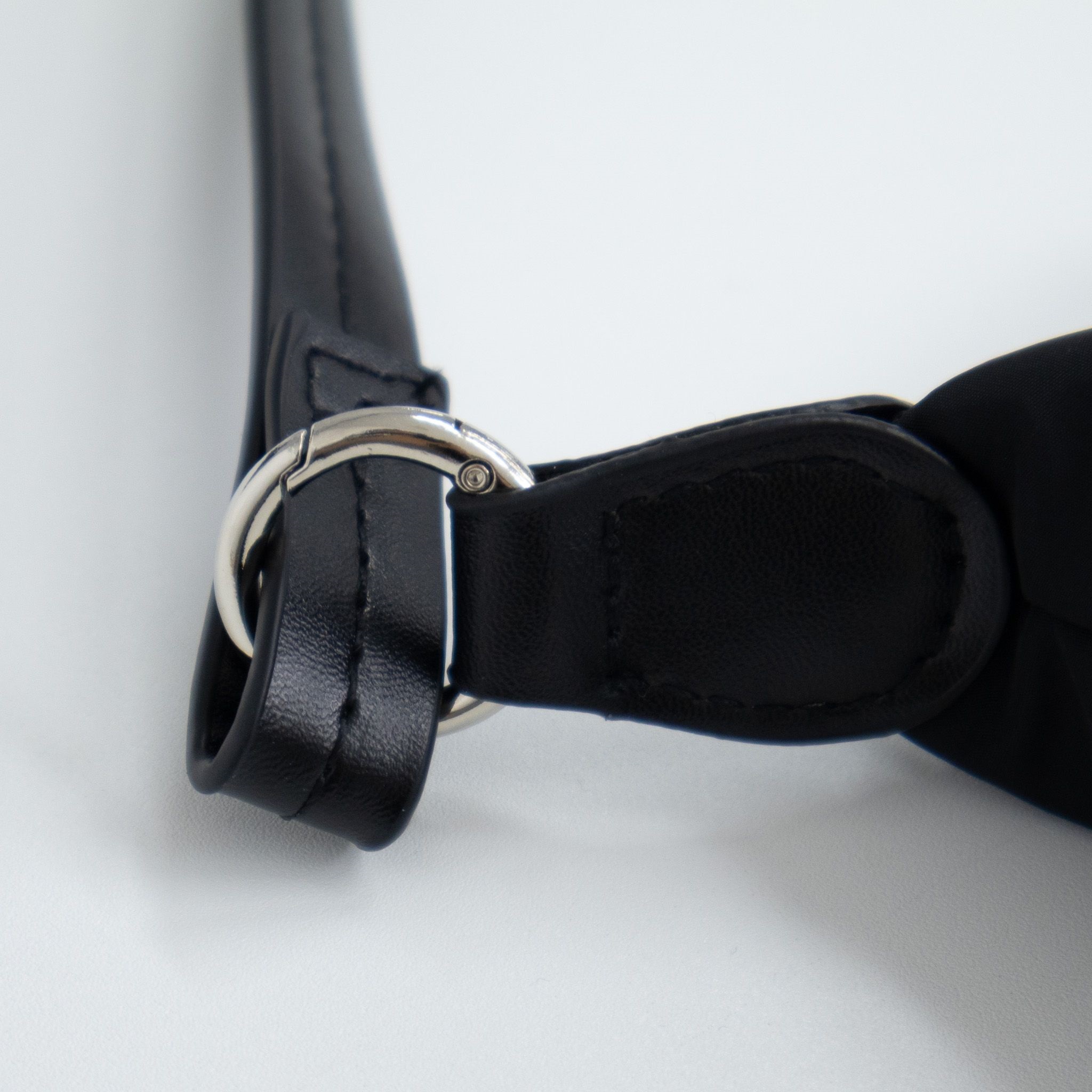 ジップアップバックルDリング無地ショルダーバッグ | 詳細画像15