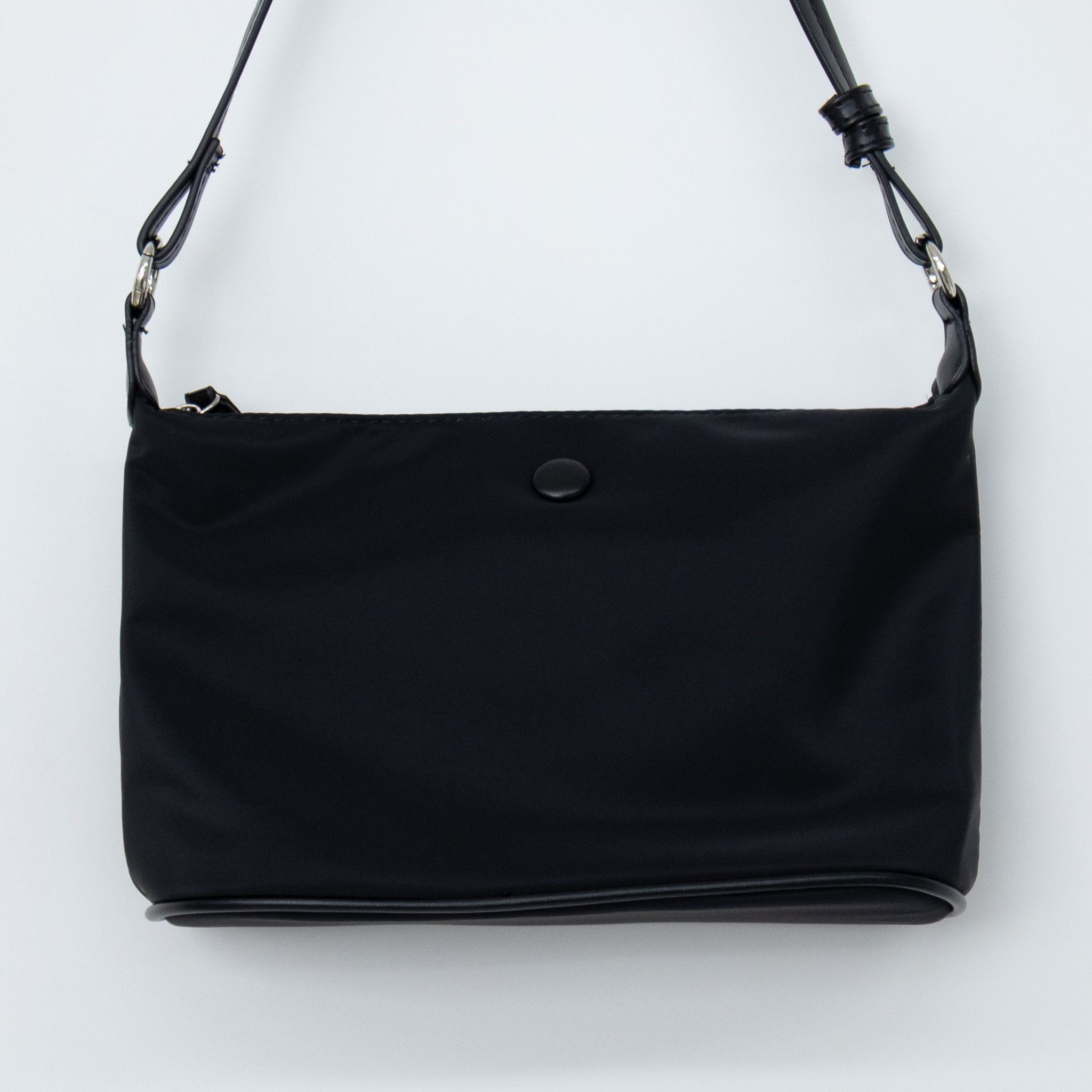 ジップアップバックルDリング無地ショルダーバッグ | 詳細画像16