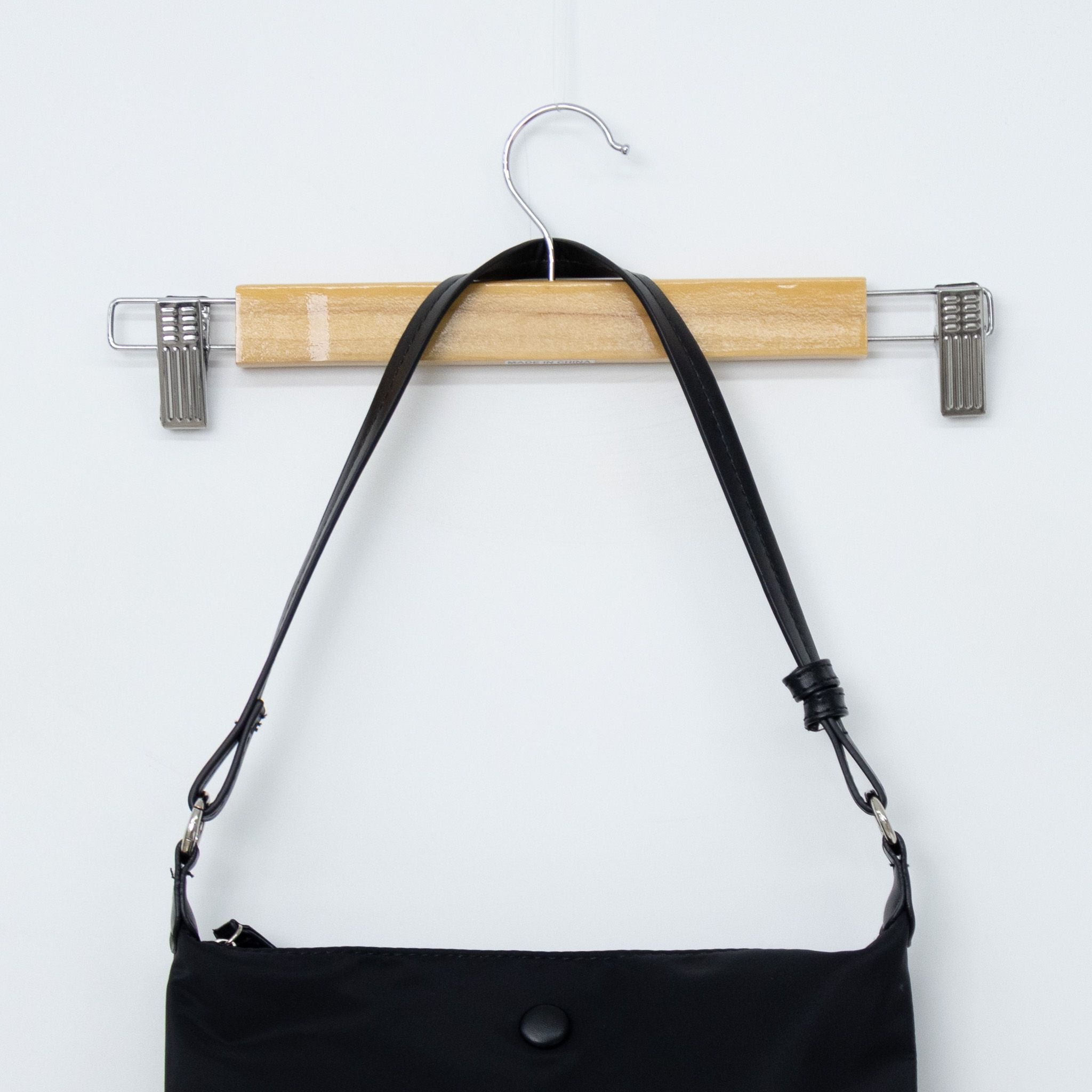 ジップアップバックルDリング無地ショルダーバッグ | 詳細画像21