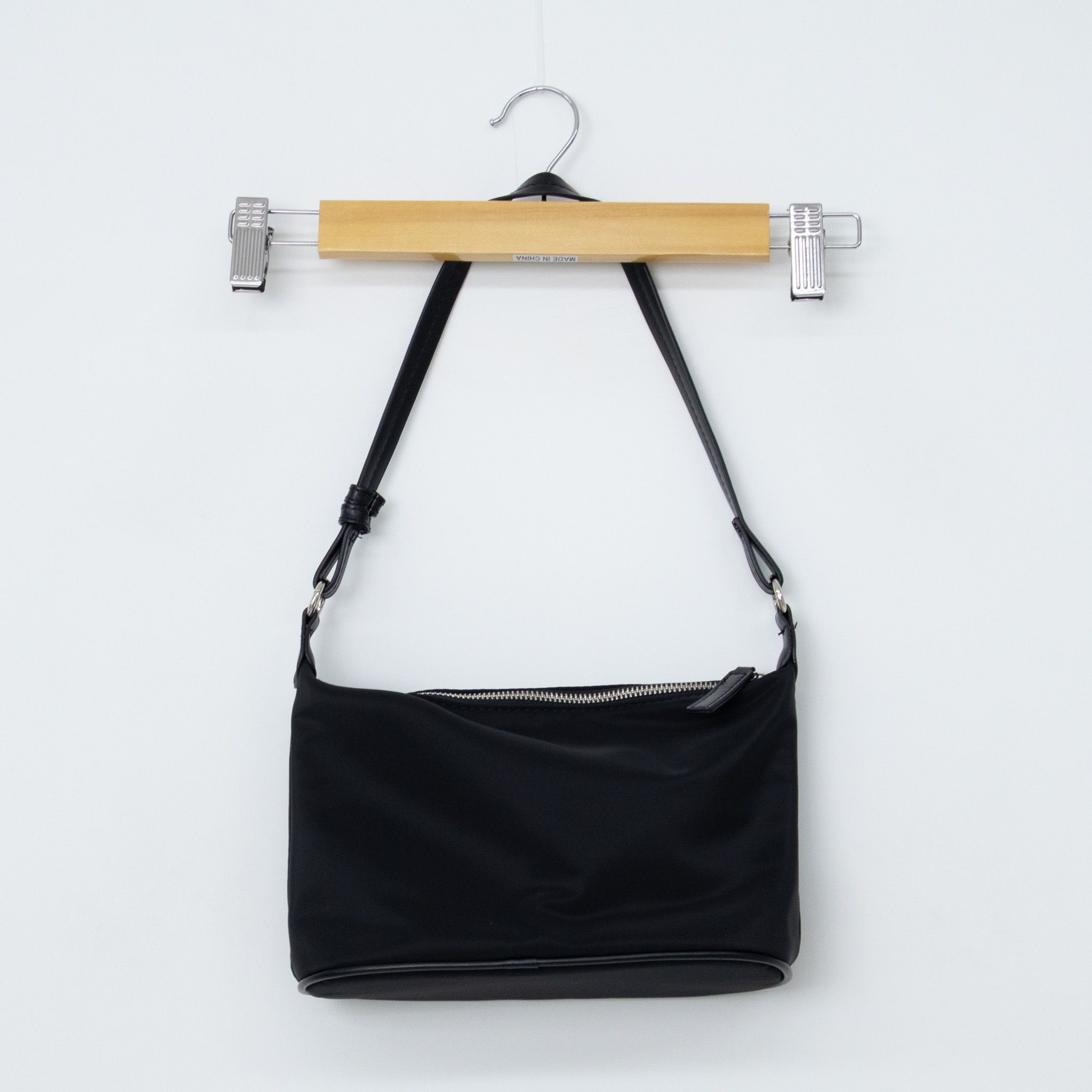 ジップアップバックルDリング無地ショルダーバッグ | 詳細画像22