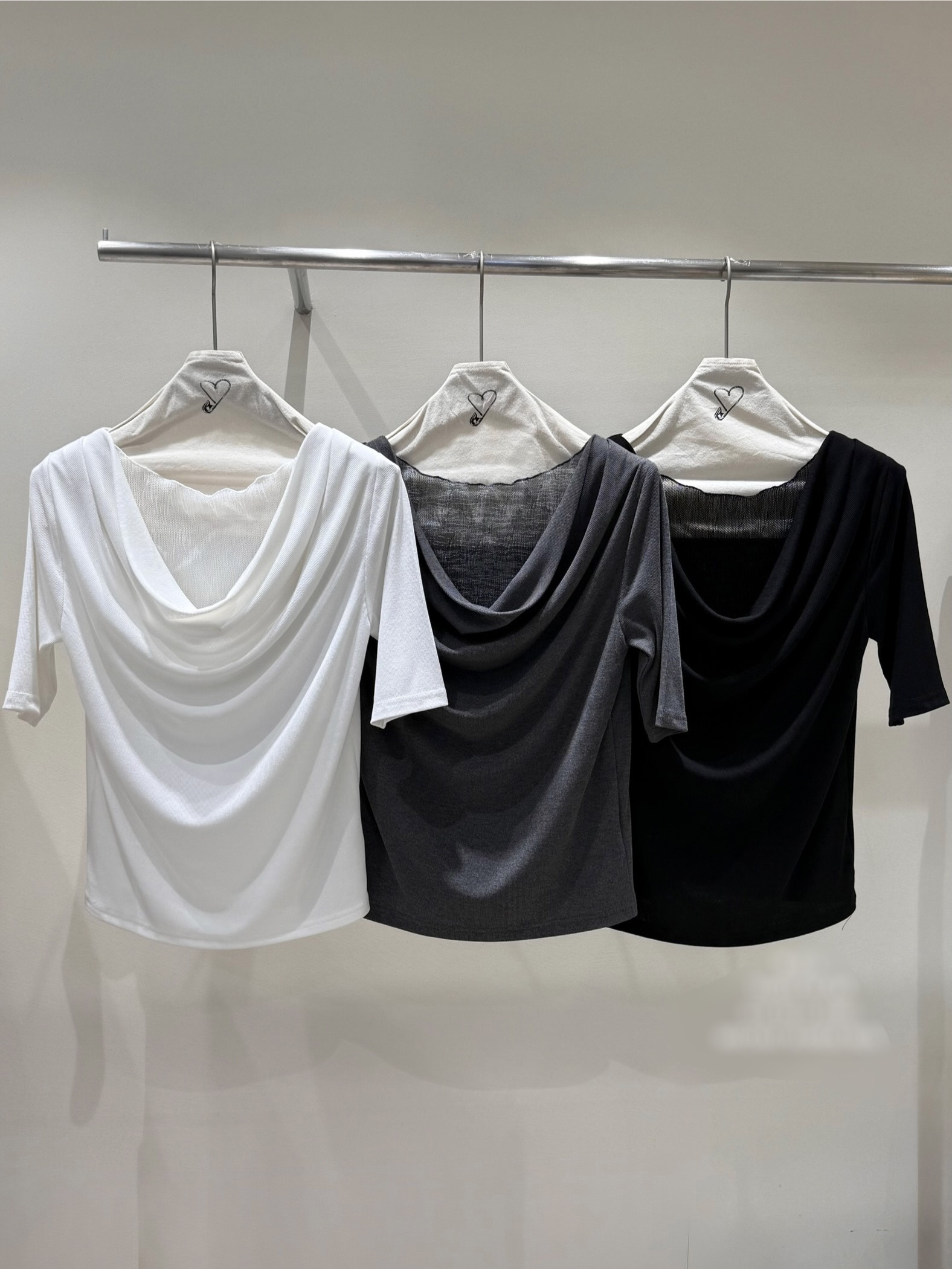 チュールコンビドレープレイヤード風ルーズ半袖ギャザーTシャツ | 詳細画像20