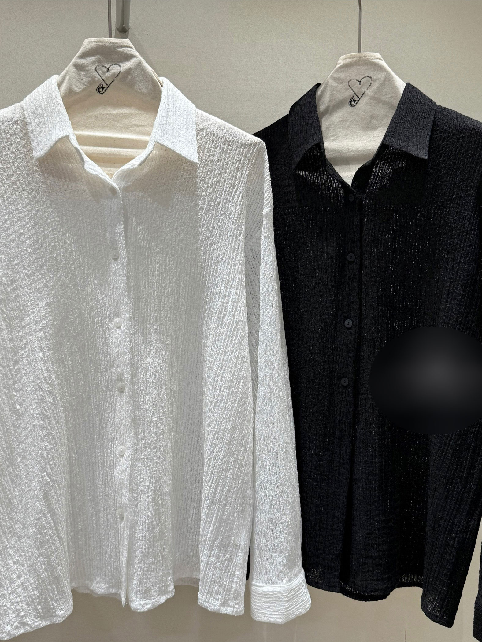 ボタンカラーリンクルオーバーサイズ長袖ブラウス | 詳細画像35