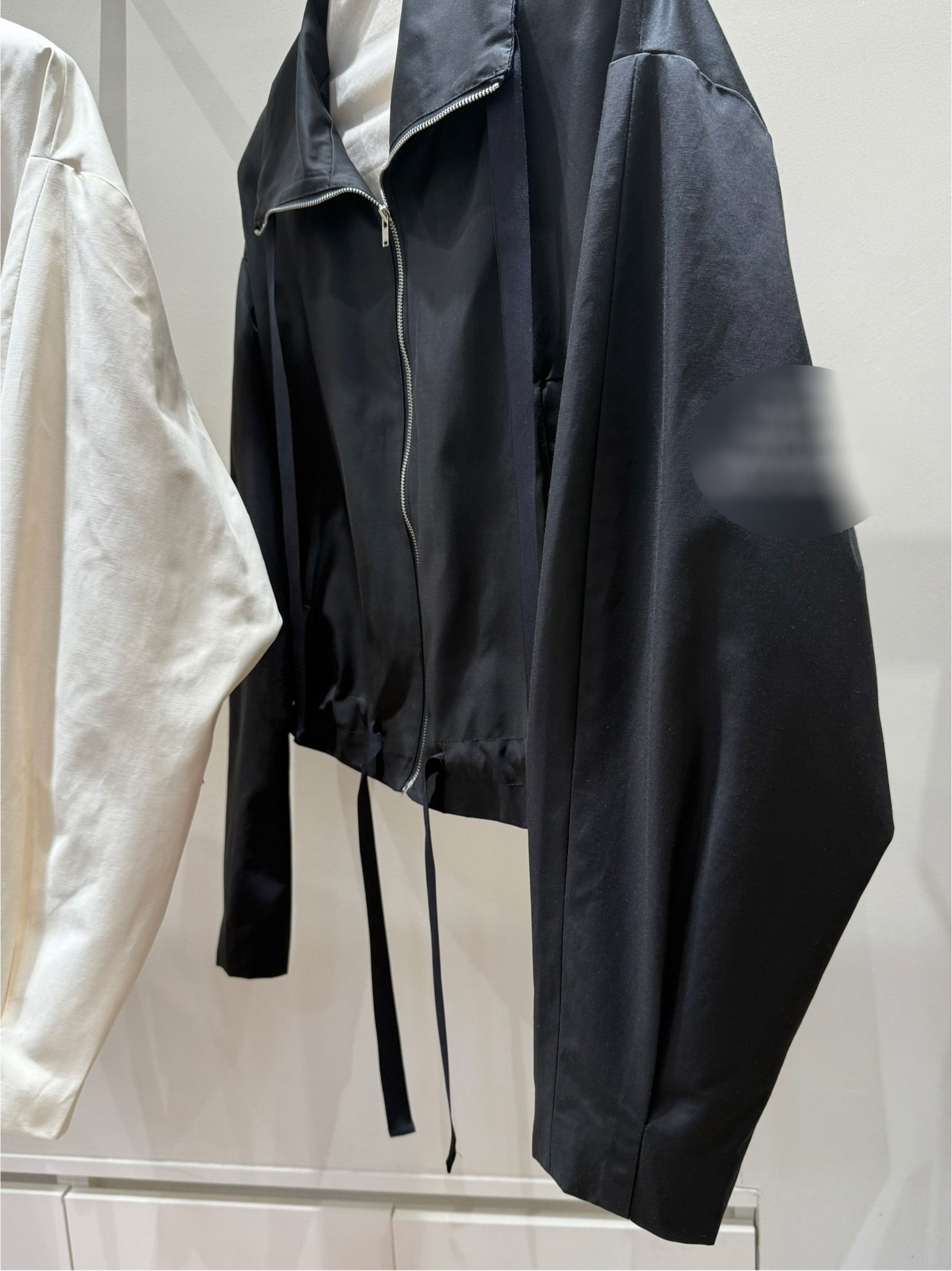 ジップアップドローストリングショートルーズ長袖無地ジャンパー | 詳細画像28