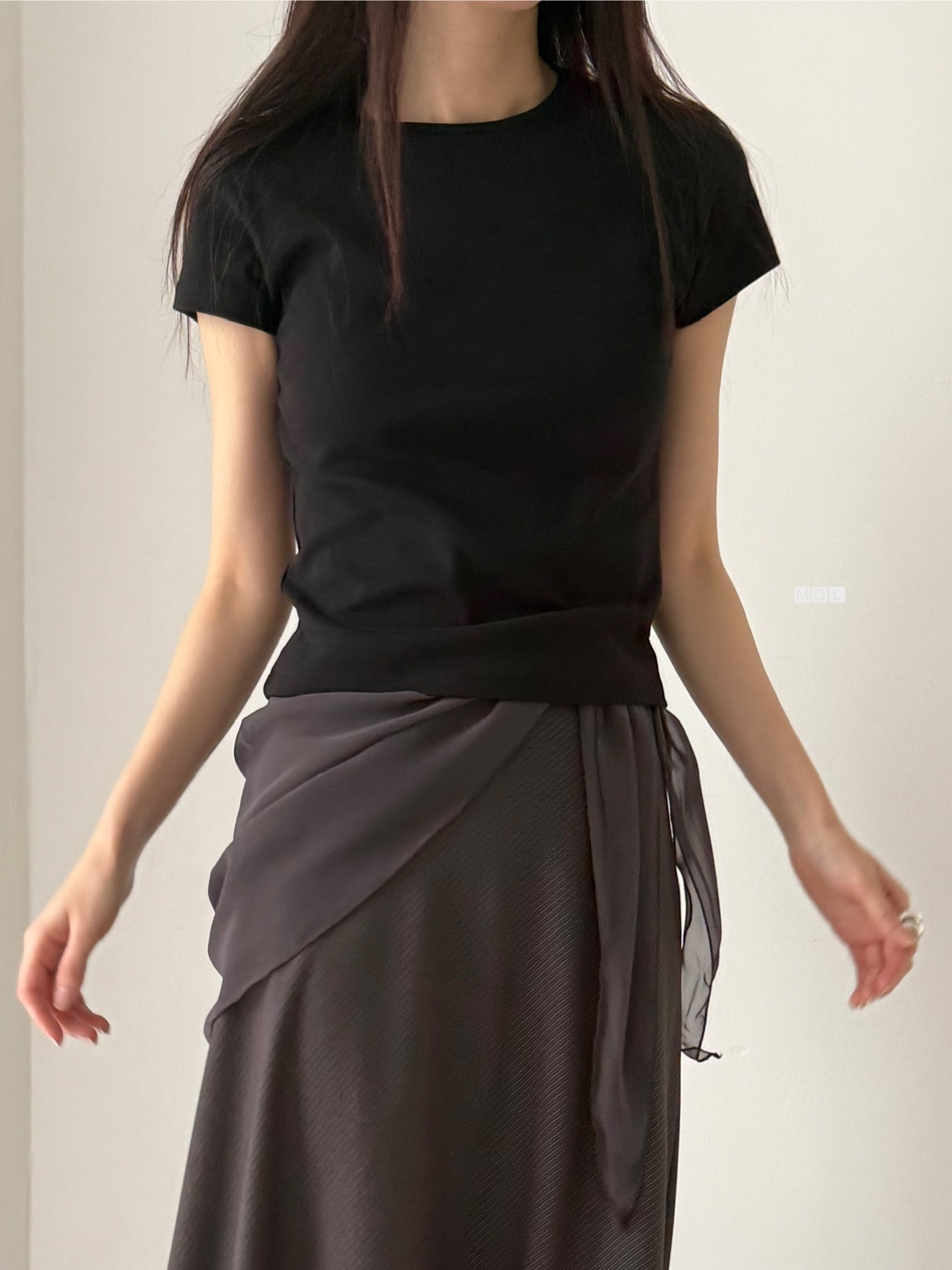 コットンラウンドネック半袖無地Tシャツ | 詳細画像18