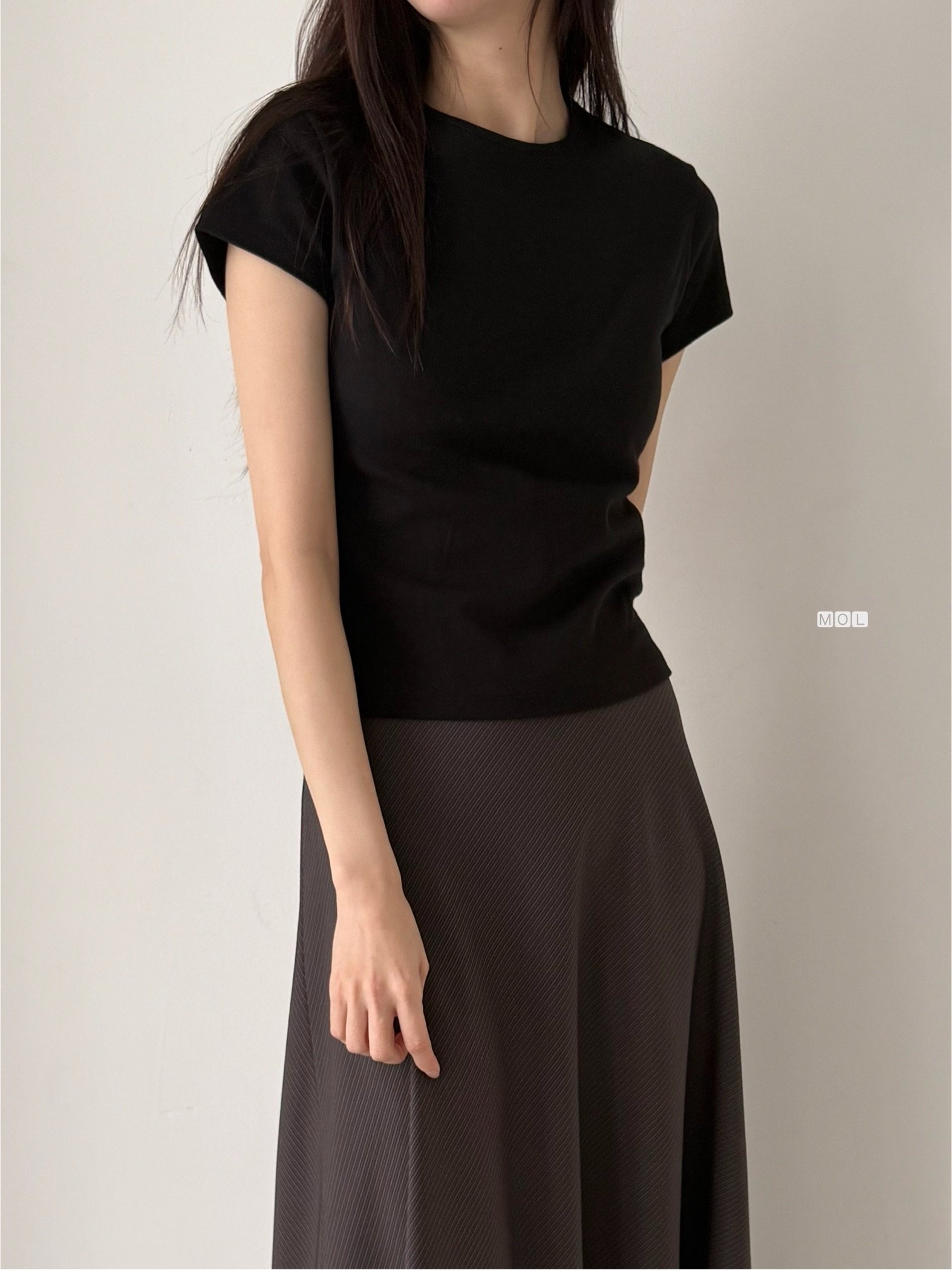 コットンラウンドネック半袖無地Tシャツ | 詳細画像20