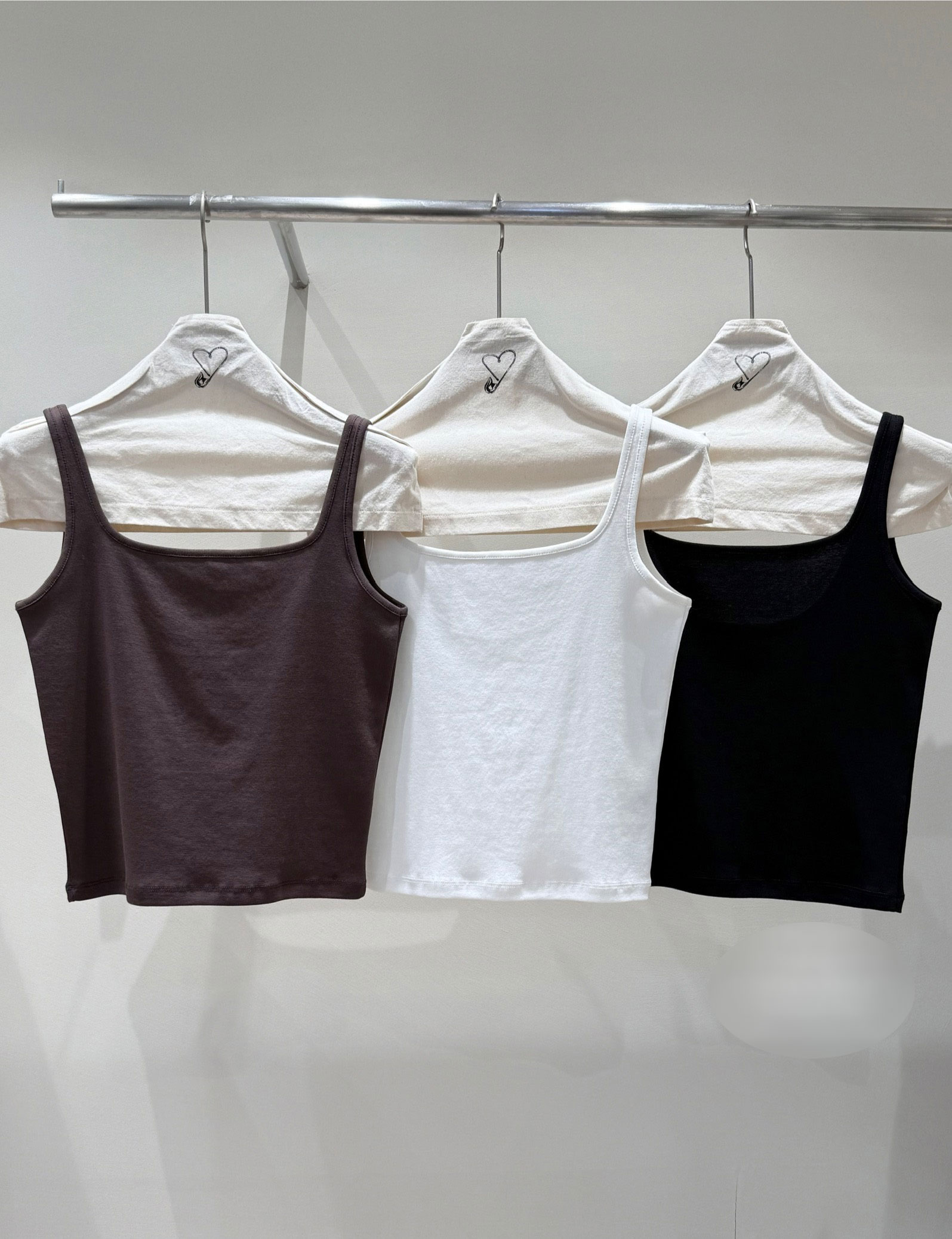 コットンスクエアネックスリム無地ノースリーブ | 詳細画像23