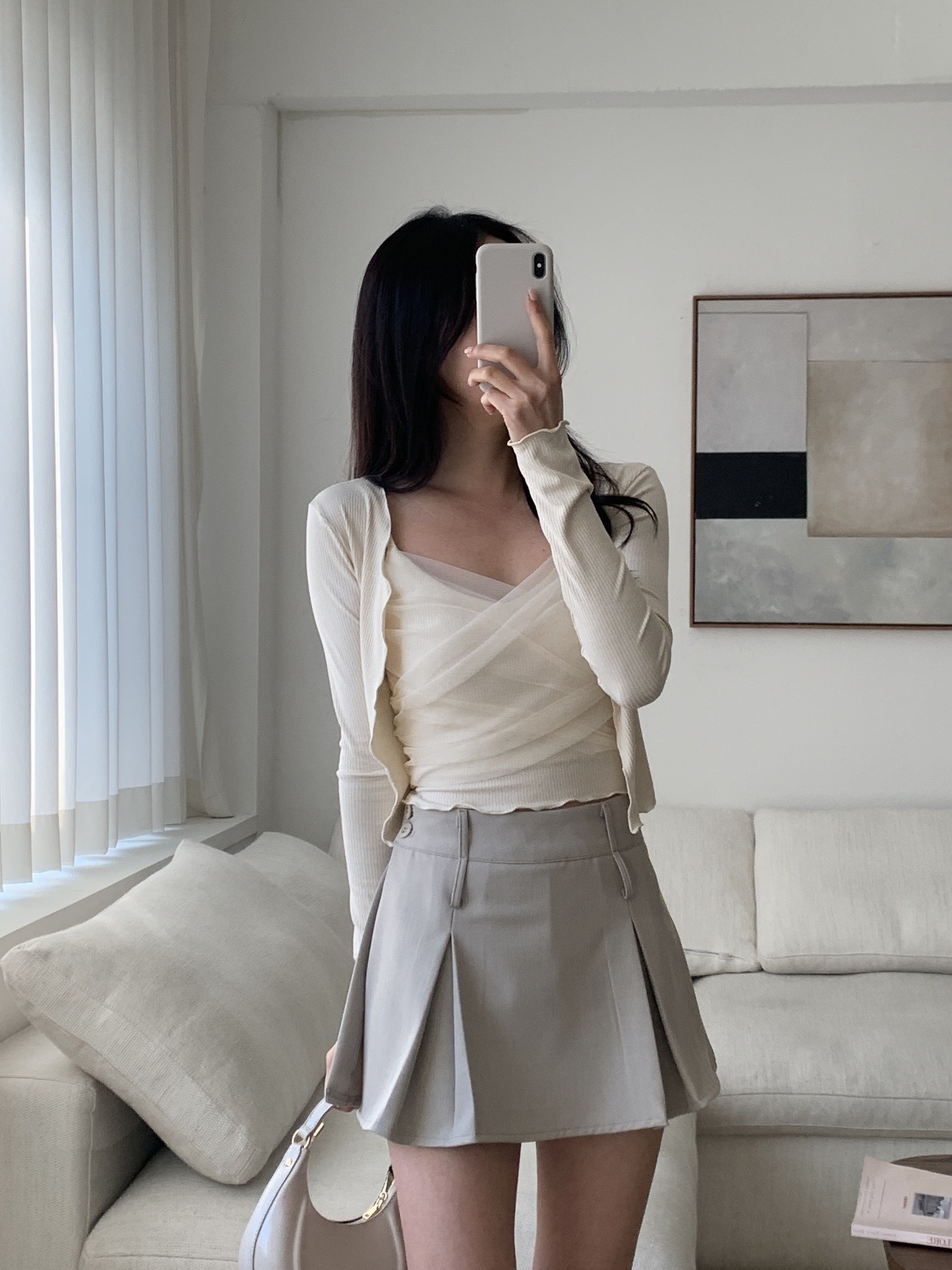 スリットピンタックAラインミニループダブルボタン無地スカートパンツ | 詳細画像11