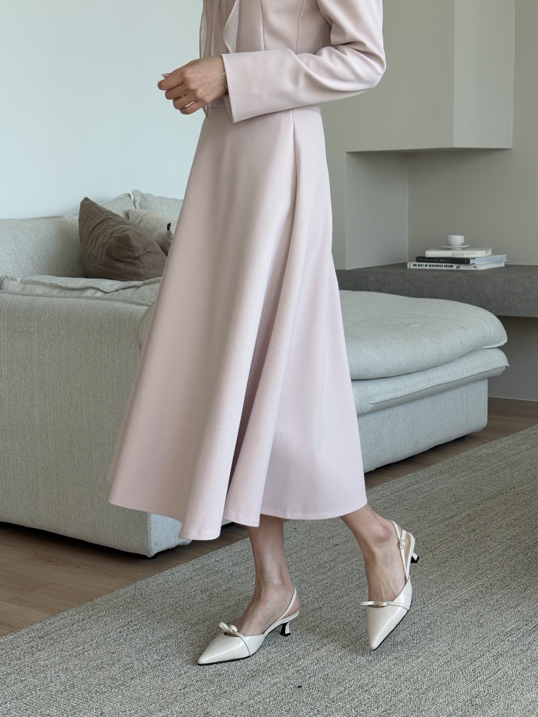 ラインIラインフレア無地スカート | 詳細画像5