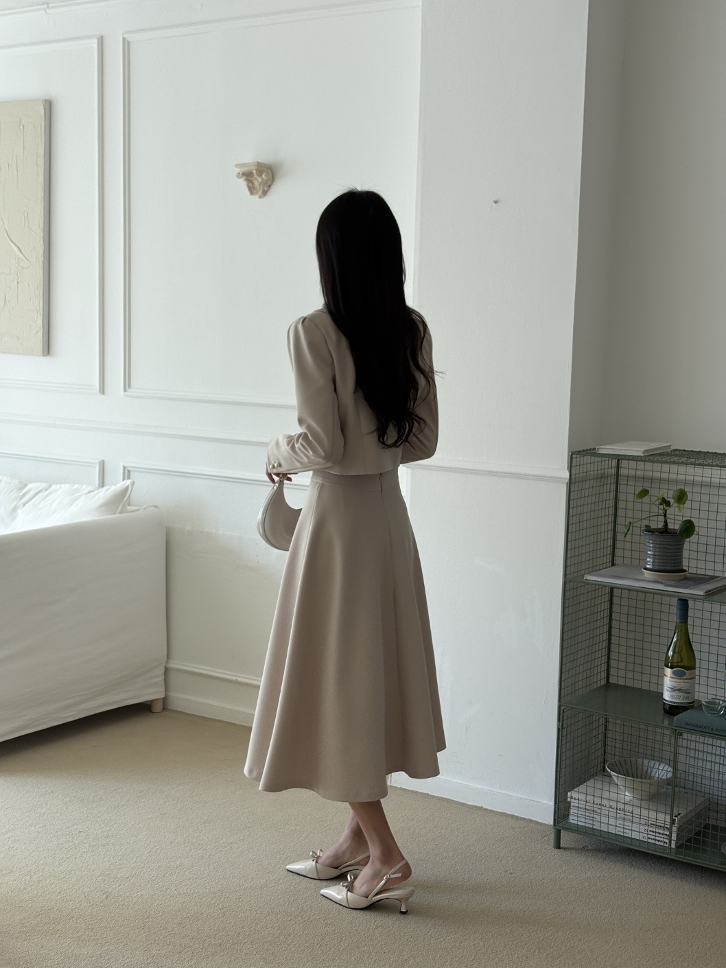 ロングフレアAライン無地スカート | 詳細画像4