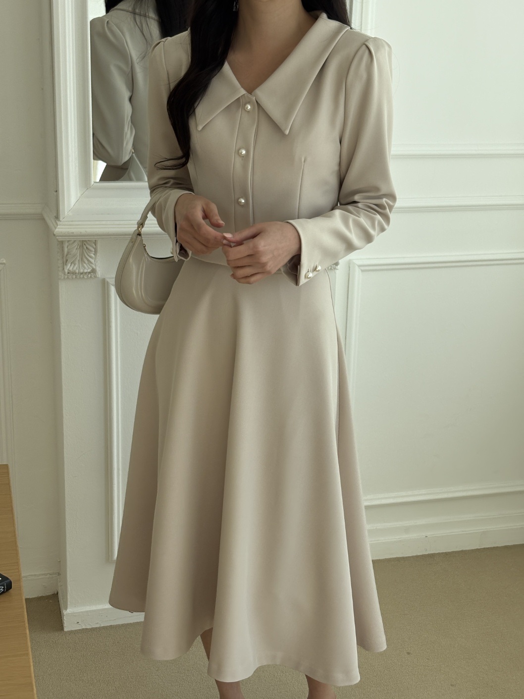 ロングフレアAライン無地スカート | 詳細画像11