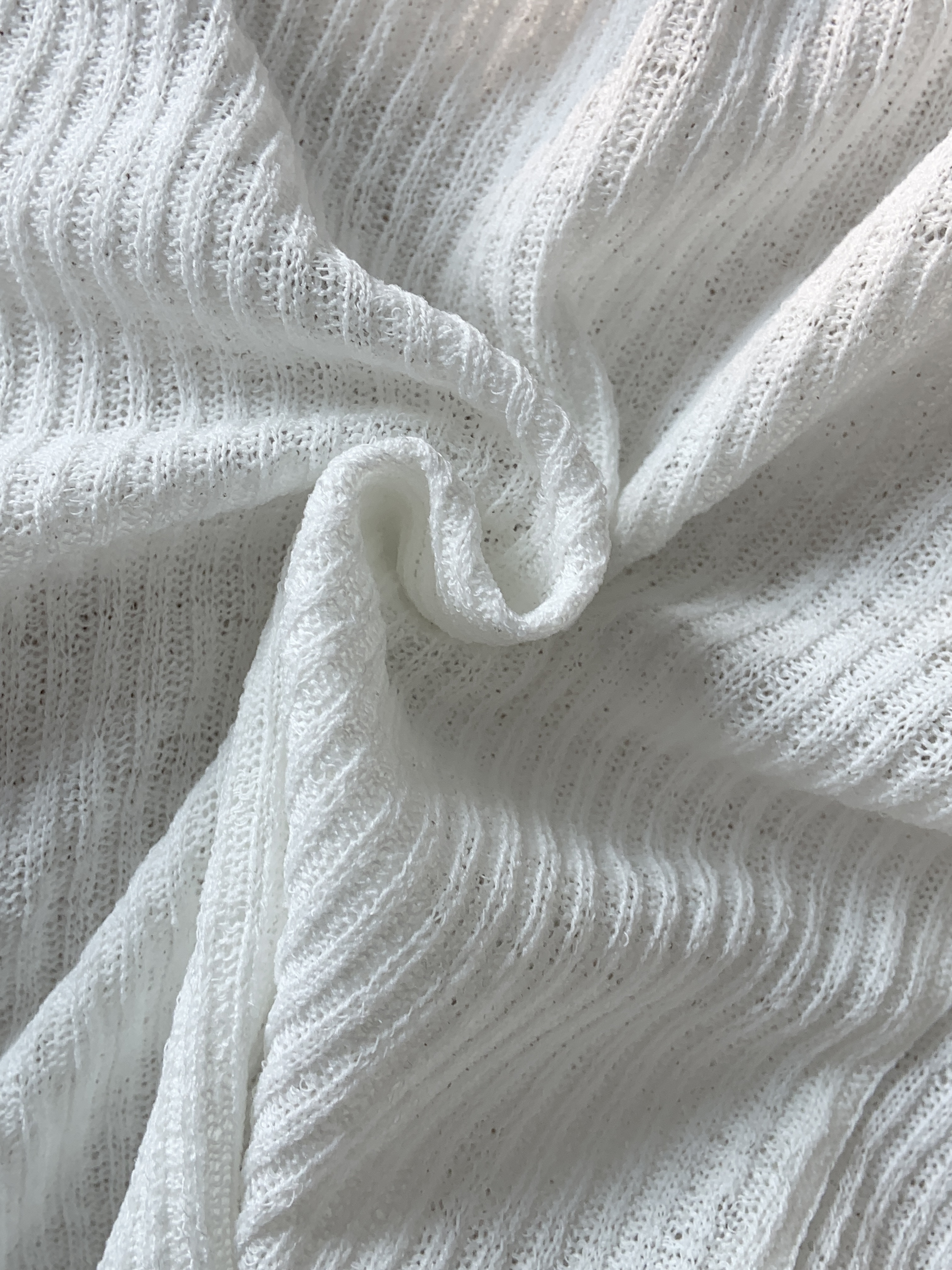 リブボタンVネッククロップドルーズ長袖無地カーディガン | 詳細画像18