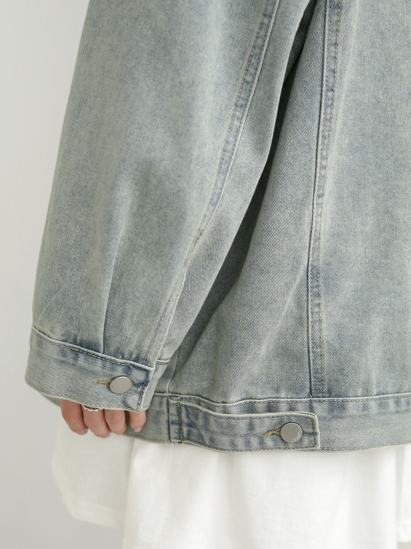 デニムボタンカラーポケットオーバーサイズボタンスリーブハーフジャケット | 詳細画像29