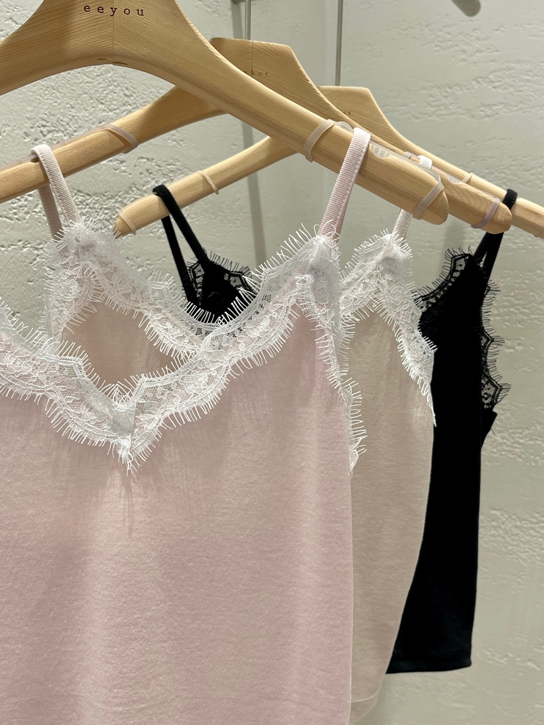 レースボタンラインクロップドスリム長袖カーディガンキャミソールアンサンブル | 詳細画像24