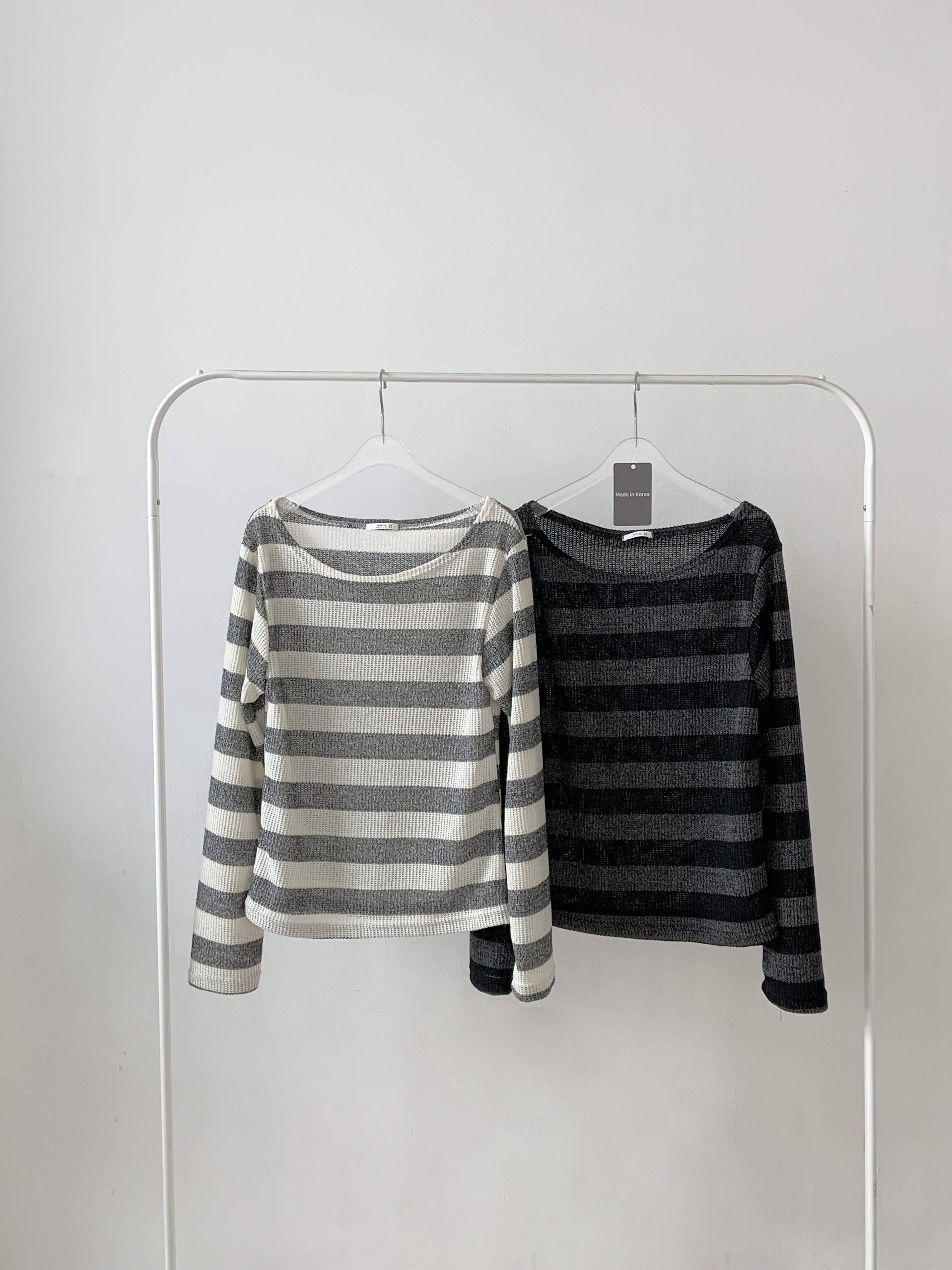 ボートネックルーズ長袖ボーダーTシャツ | 詳細画像18