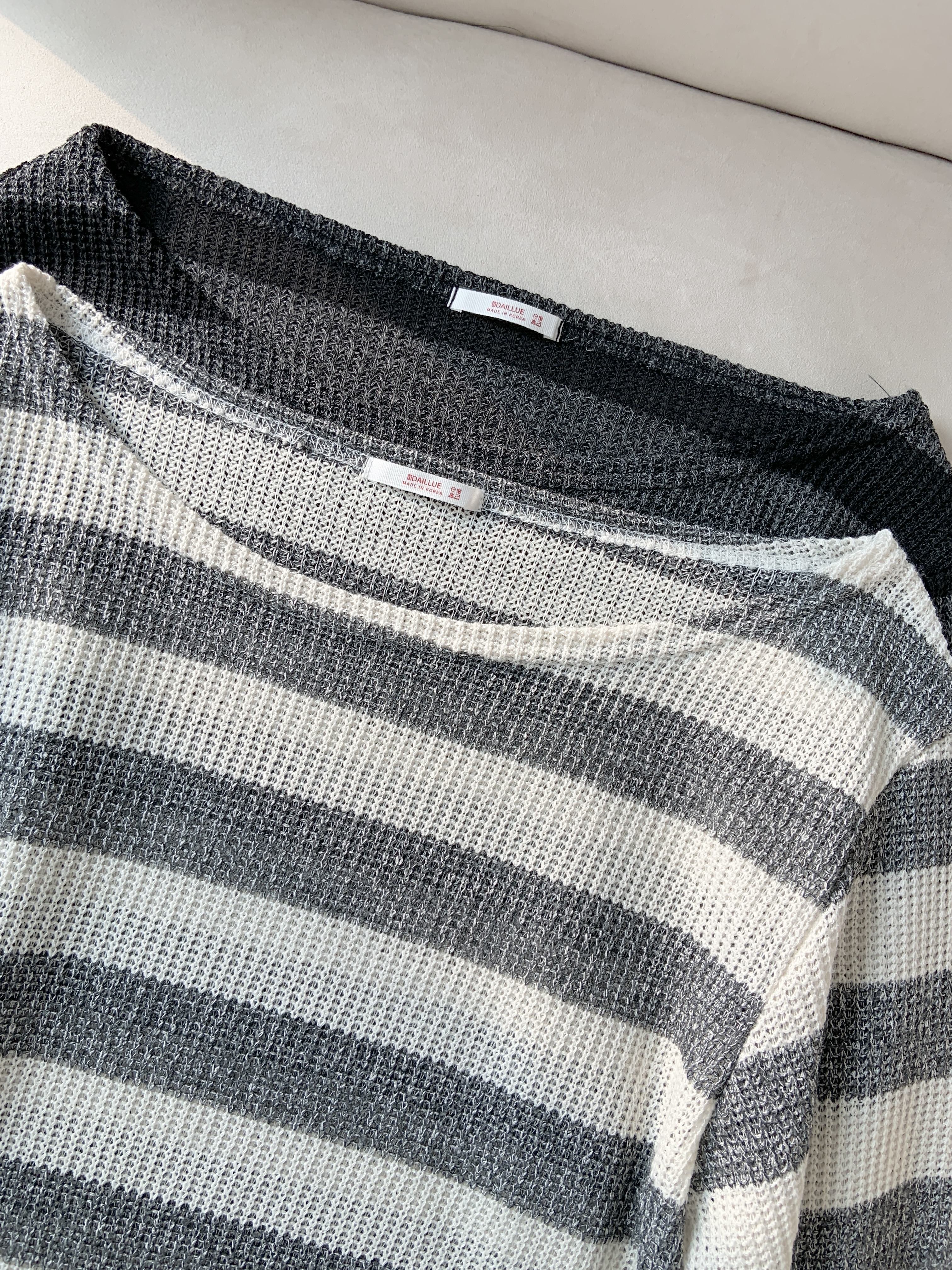 ボートネックルーズ長袖ボーダーTシャツ | 詳細画像21