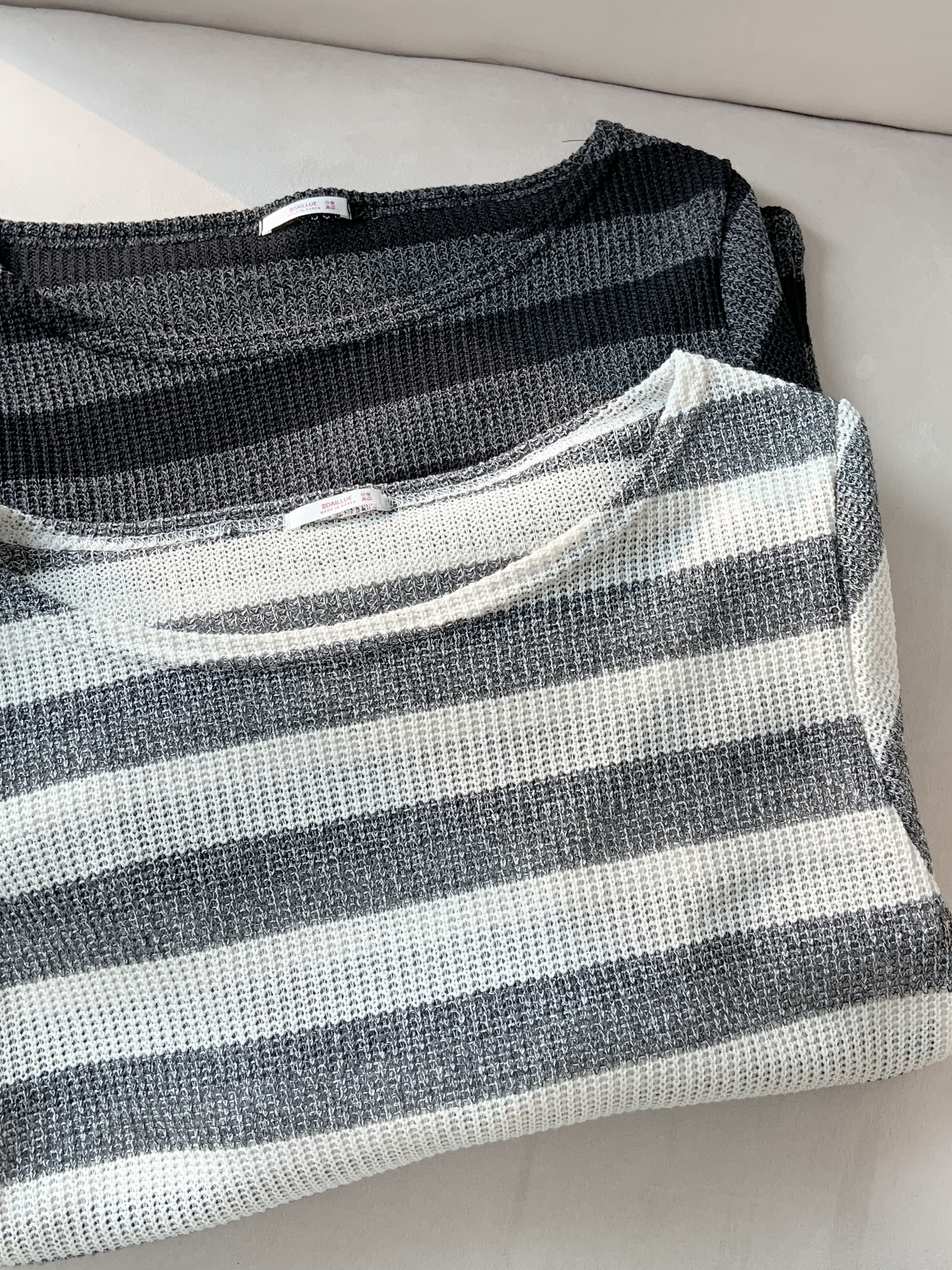 ボートネックルーズ長袖ボーダーTシャツ | 詳細画像20