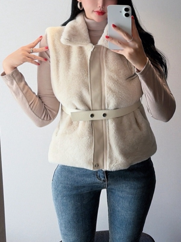 エコファージップアップストラップカラーループスナップボタンハーフベスト | 詳細画像4