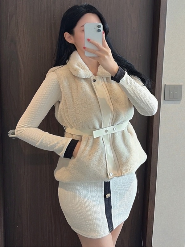 エコファージップアップストラップカラーループスナップボタンハーフベスト | 詳細画像7