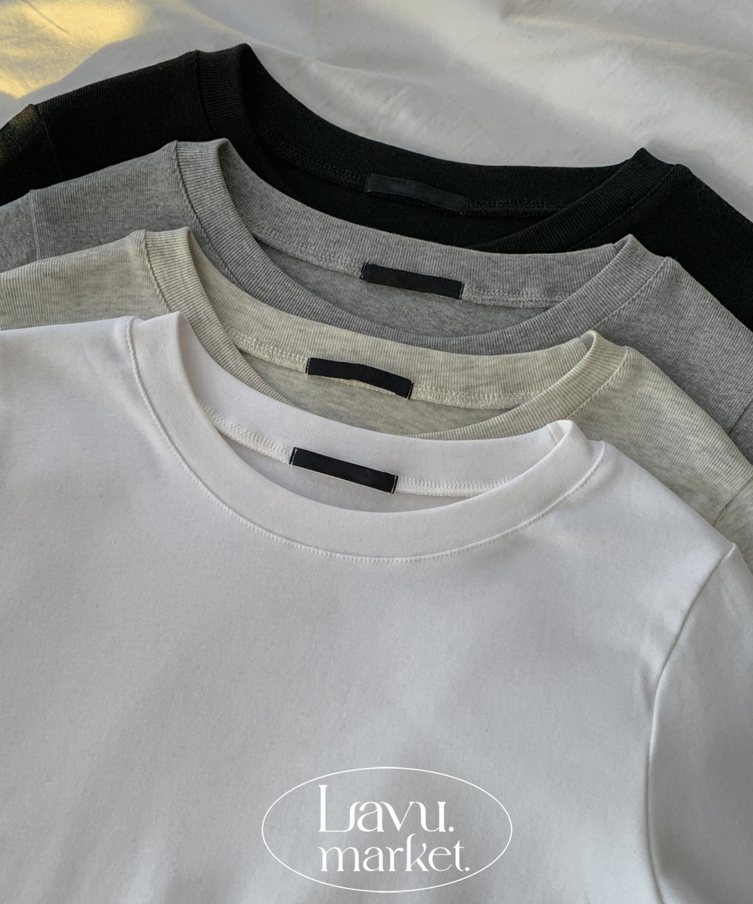 ストレッチソフトコットンラウンドネックスリム長袖Tシャツ