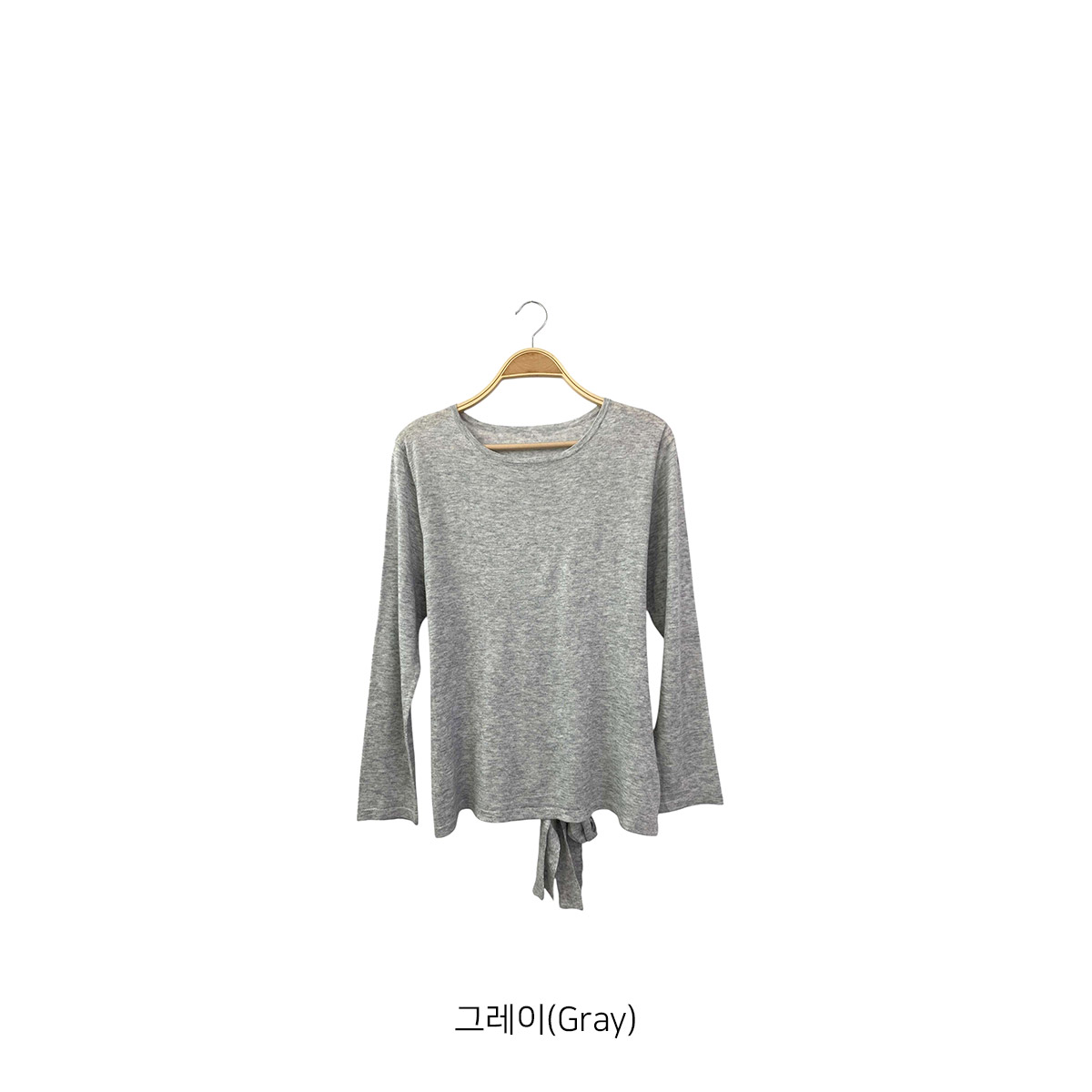 ラウンドネックルーズ長袖ボーダー無地Tシャツ | 詳細画像13