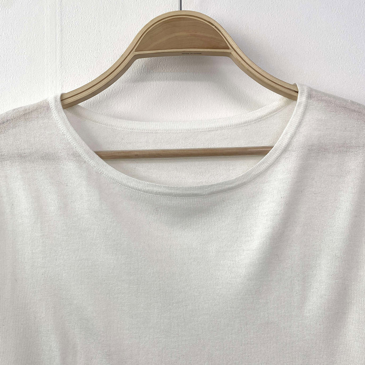 ラウンドネックルーズ長袖ボーダー無地Tシャツ | 詳細画像18