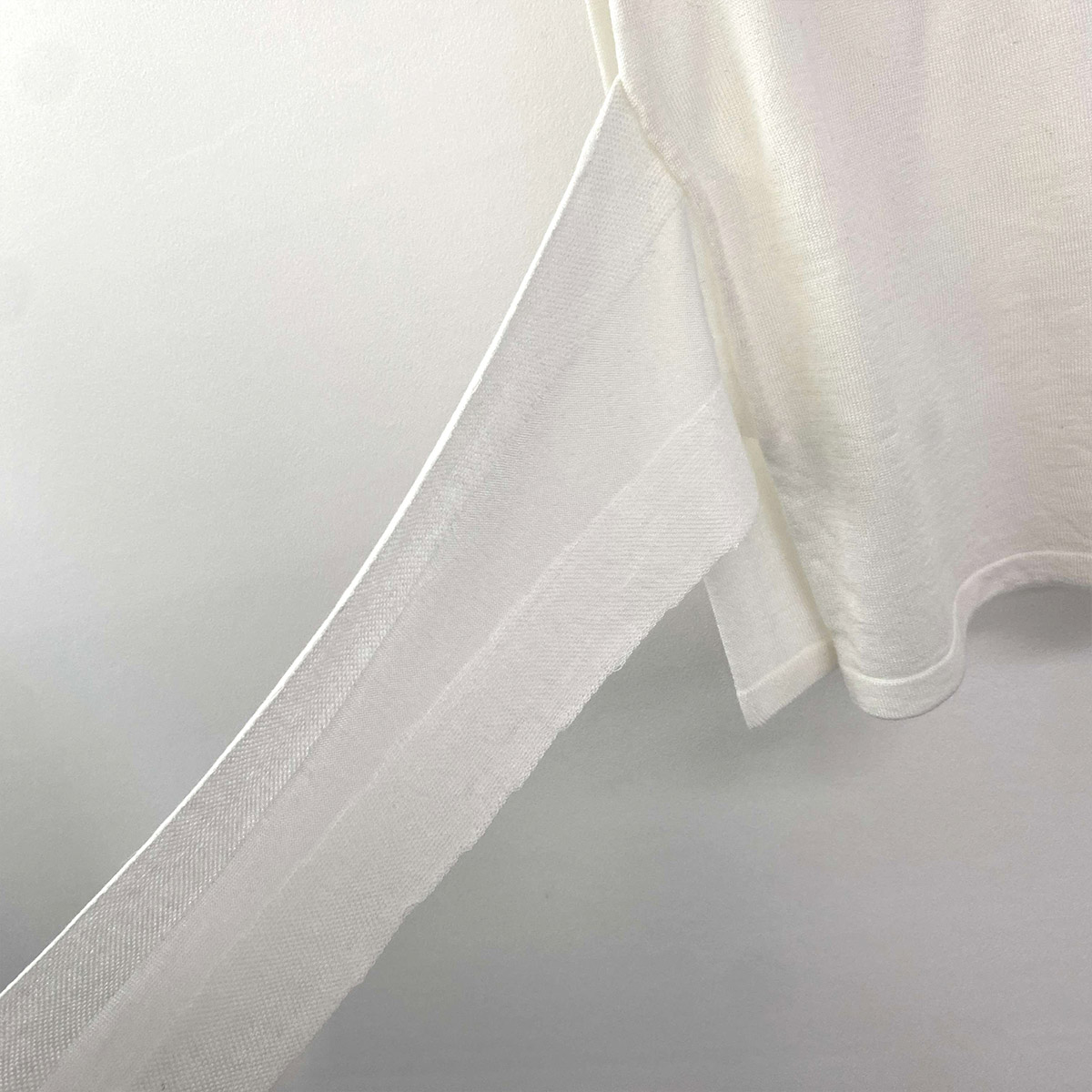 ラウンドネックルーズ長袖ボーダー無地Tシャツ | 詳細画像19