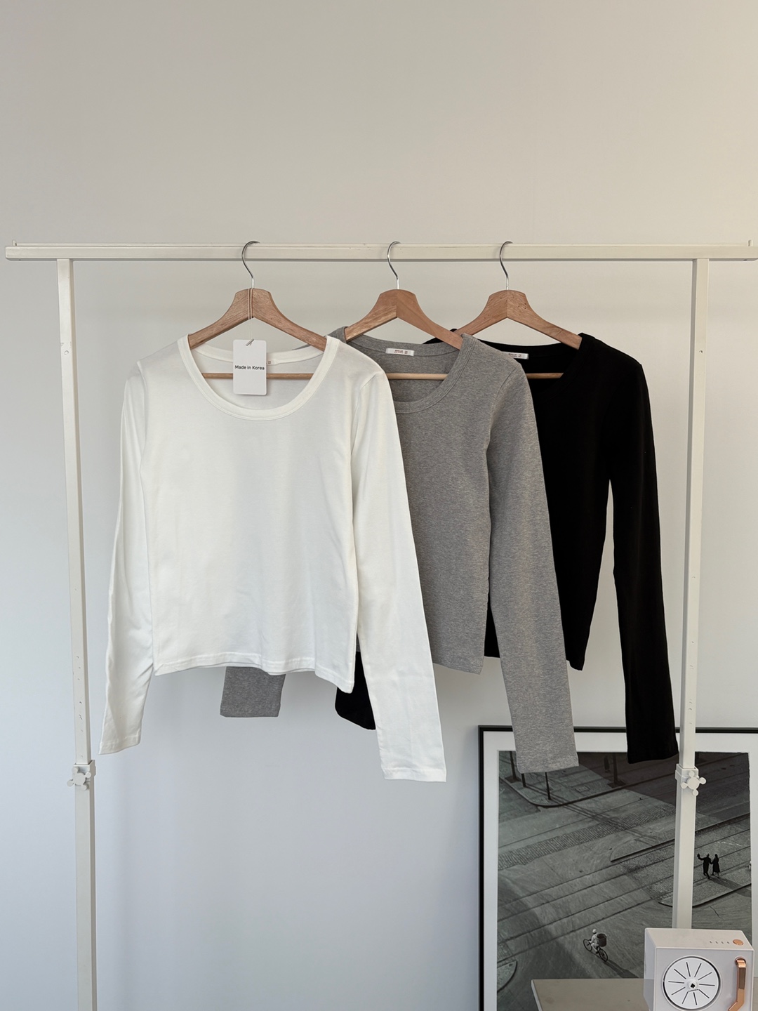 ラウンドネックベーシック長袖無地Tシャツ | 詳細画像18