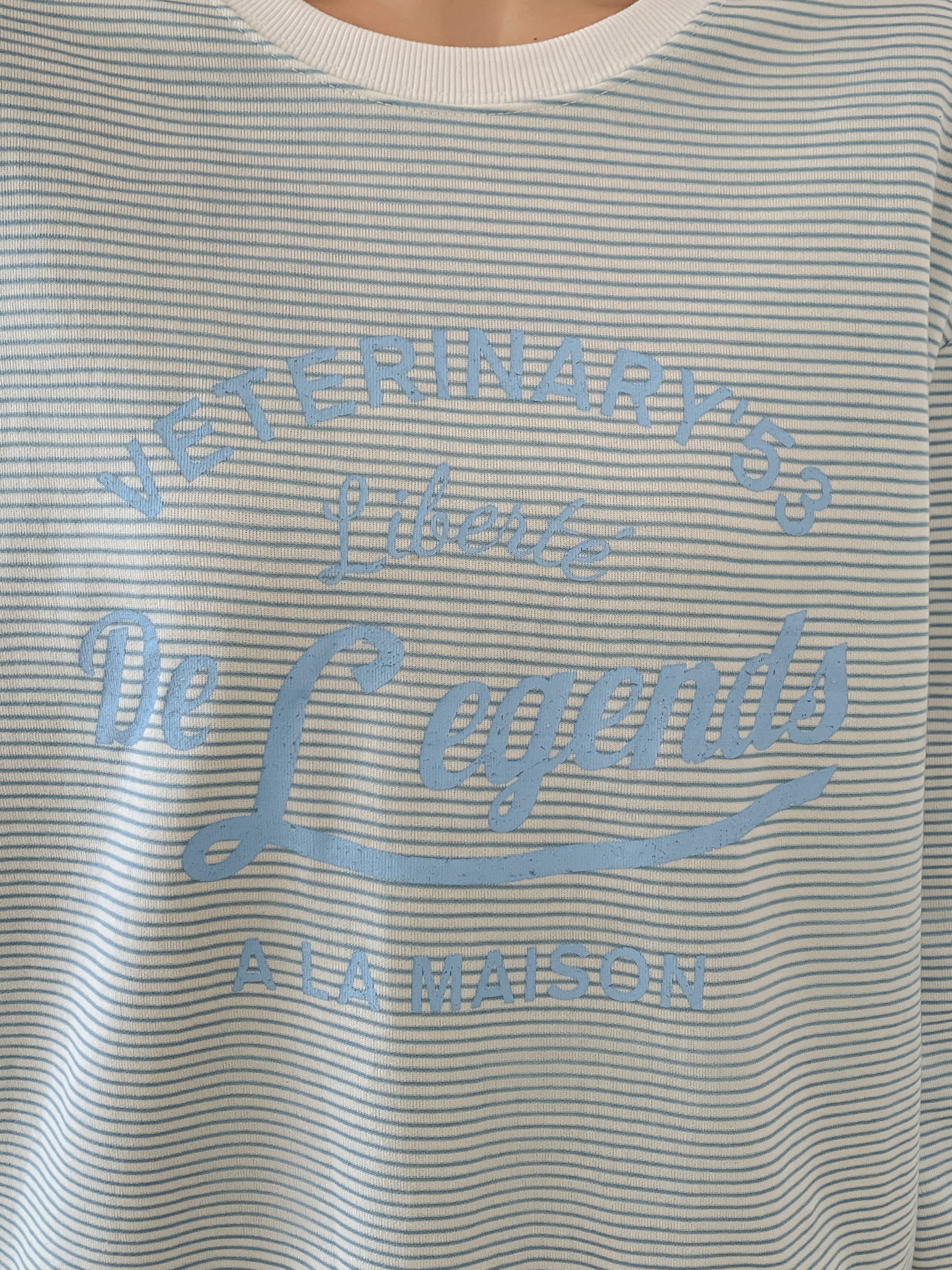 ラウンドネックルーズ長袖レタリングボーダー配色スウェット | 詳細画像6