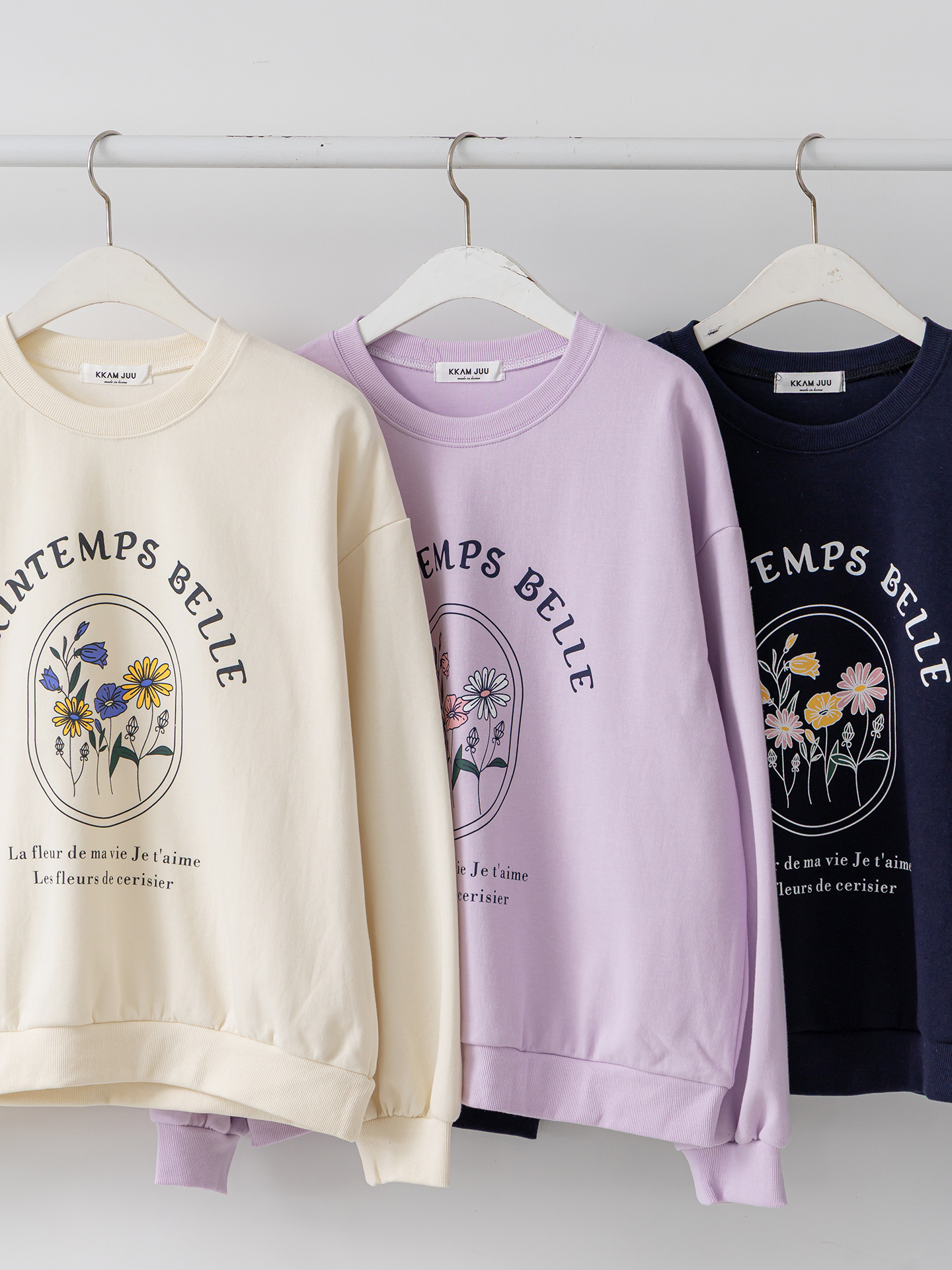 ラウンドネックオーバーサイズ長袖レタリングプリントスウェット | 詳細画像34