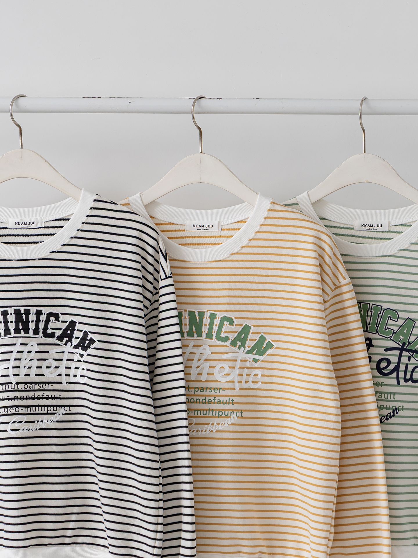 ラウンドネックルーズ長袖レタリングボーダースウェット | 詳細画像35