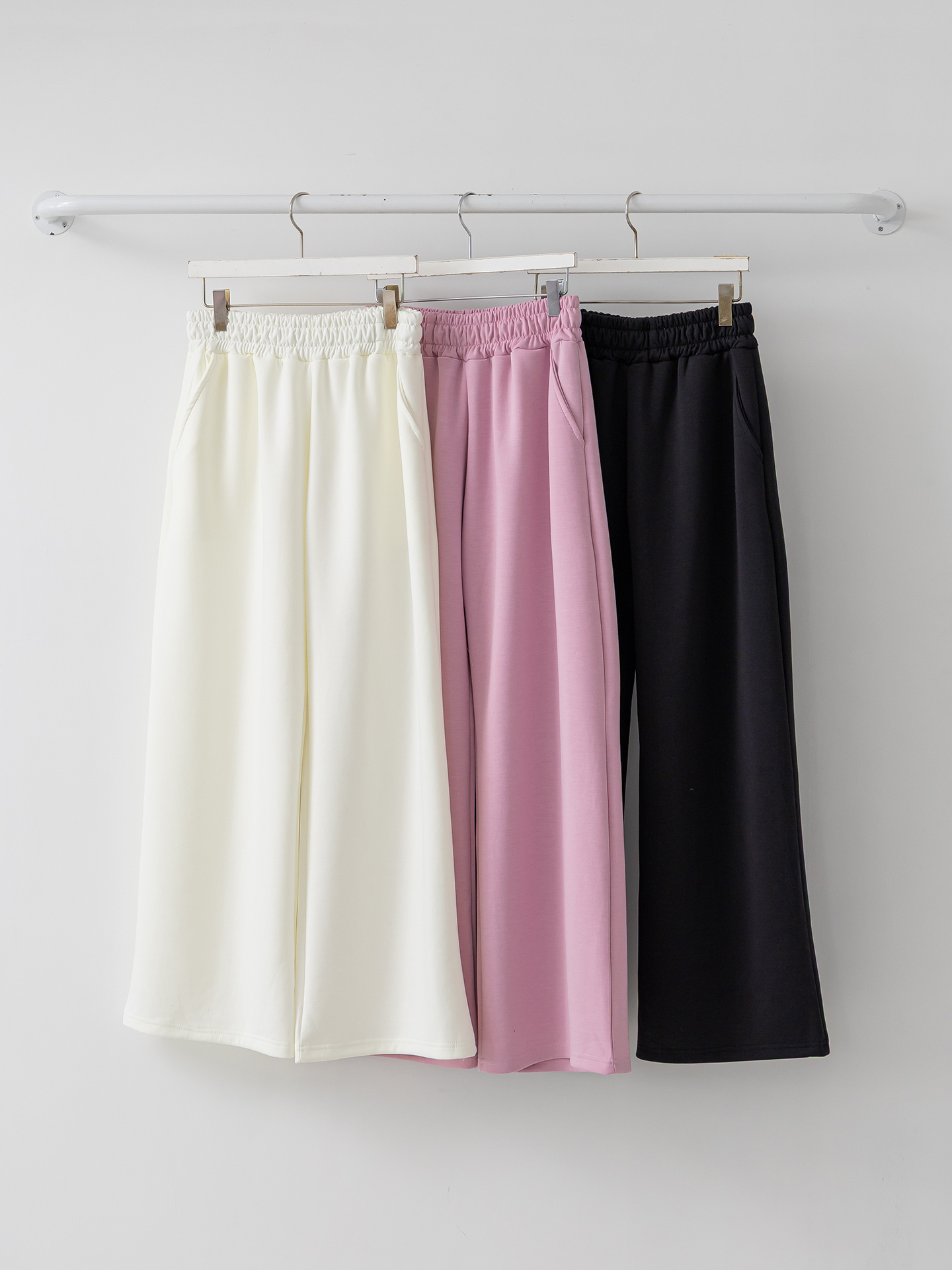 ポケットウエストゴムロングストレート無地パンツ | 詳細画像29