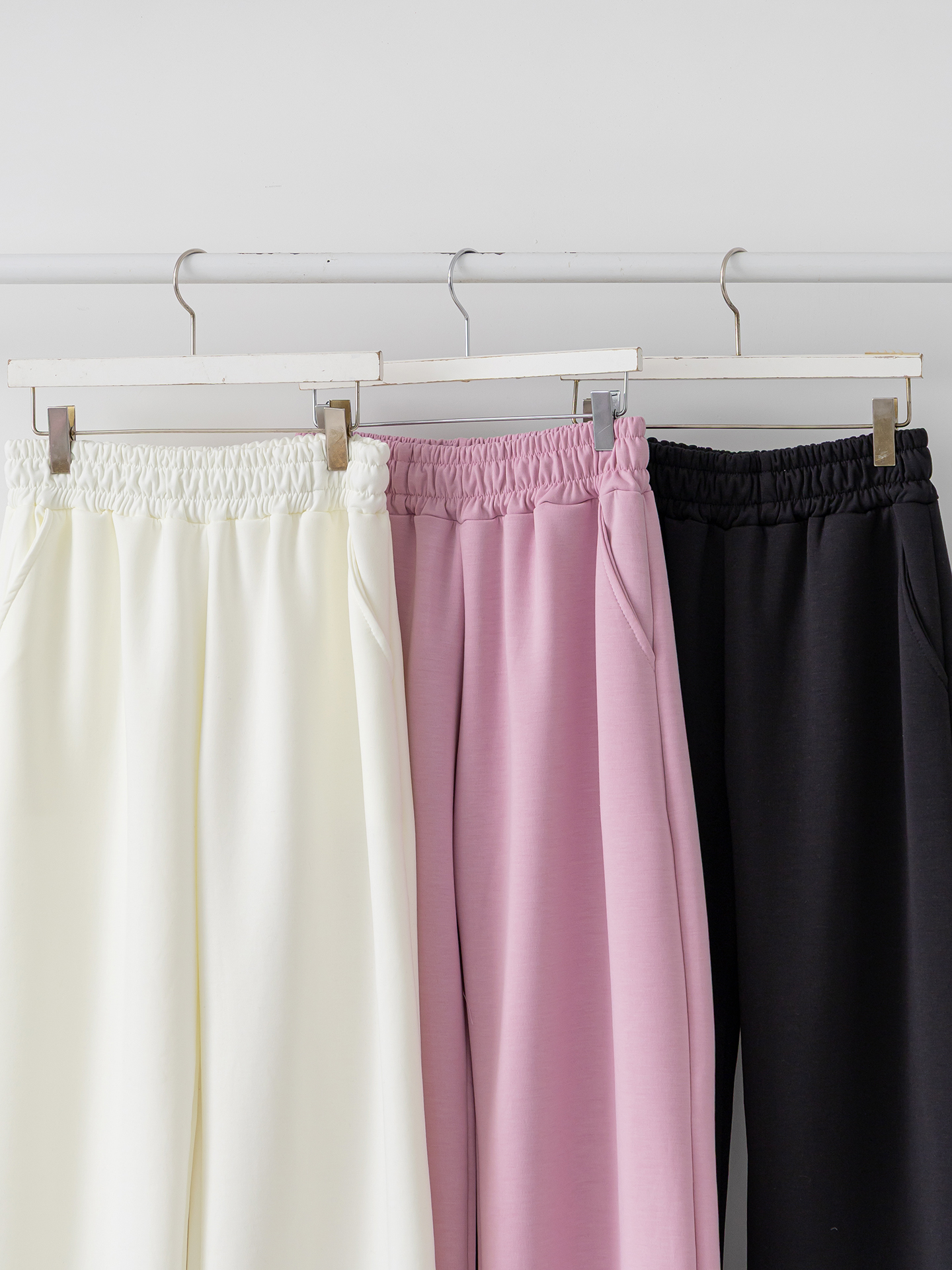 ポケットウエストゴムロングストレート無地パンツ | 詳細画像30