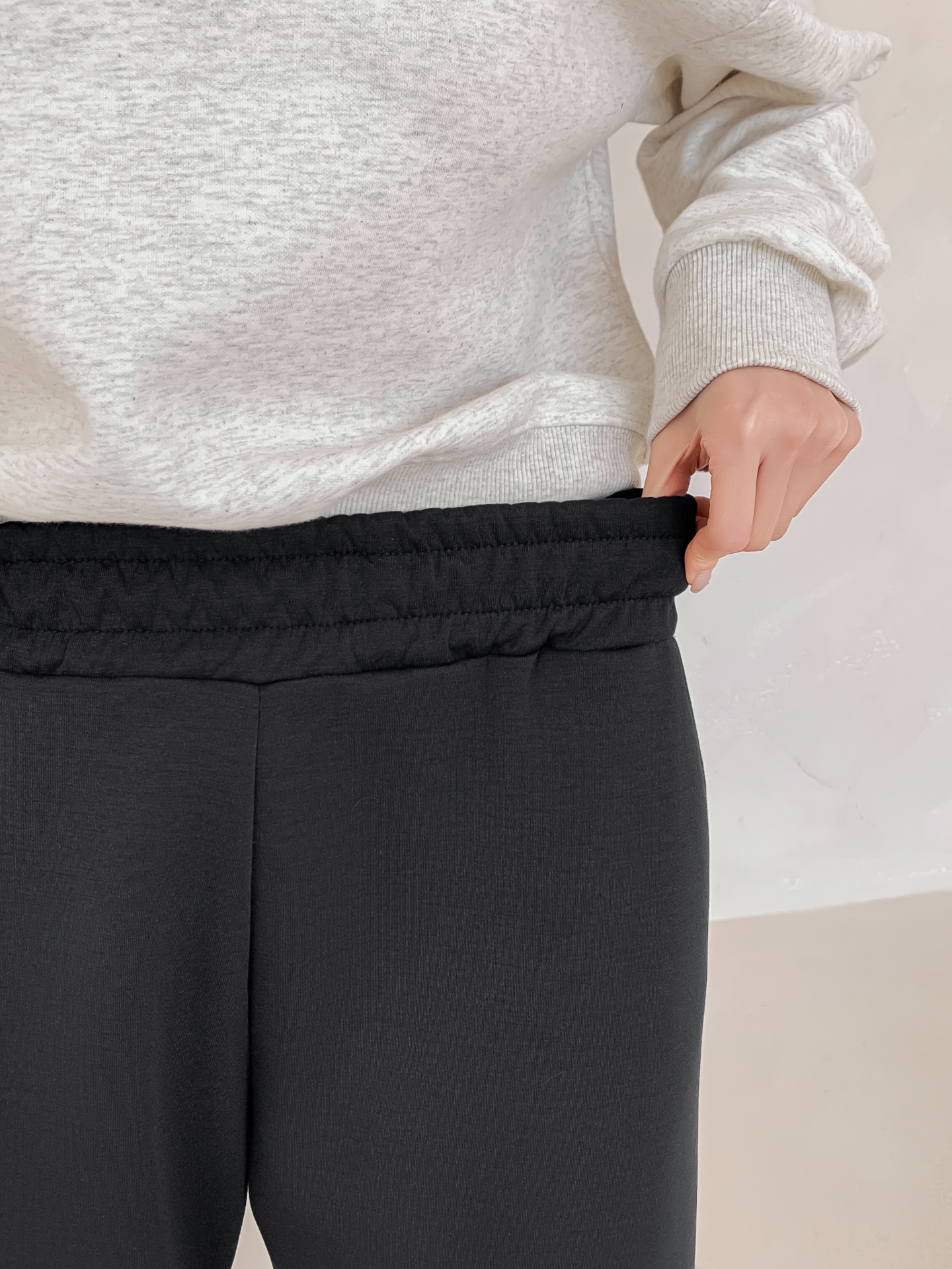 ポケットウエストゴムロングストレート無地パンツ | 詳細画像9