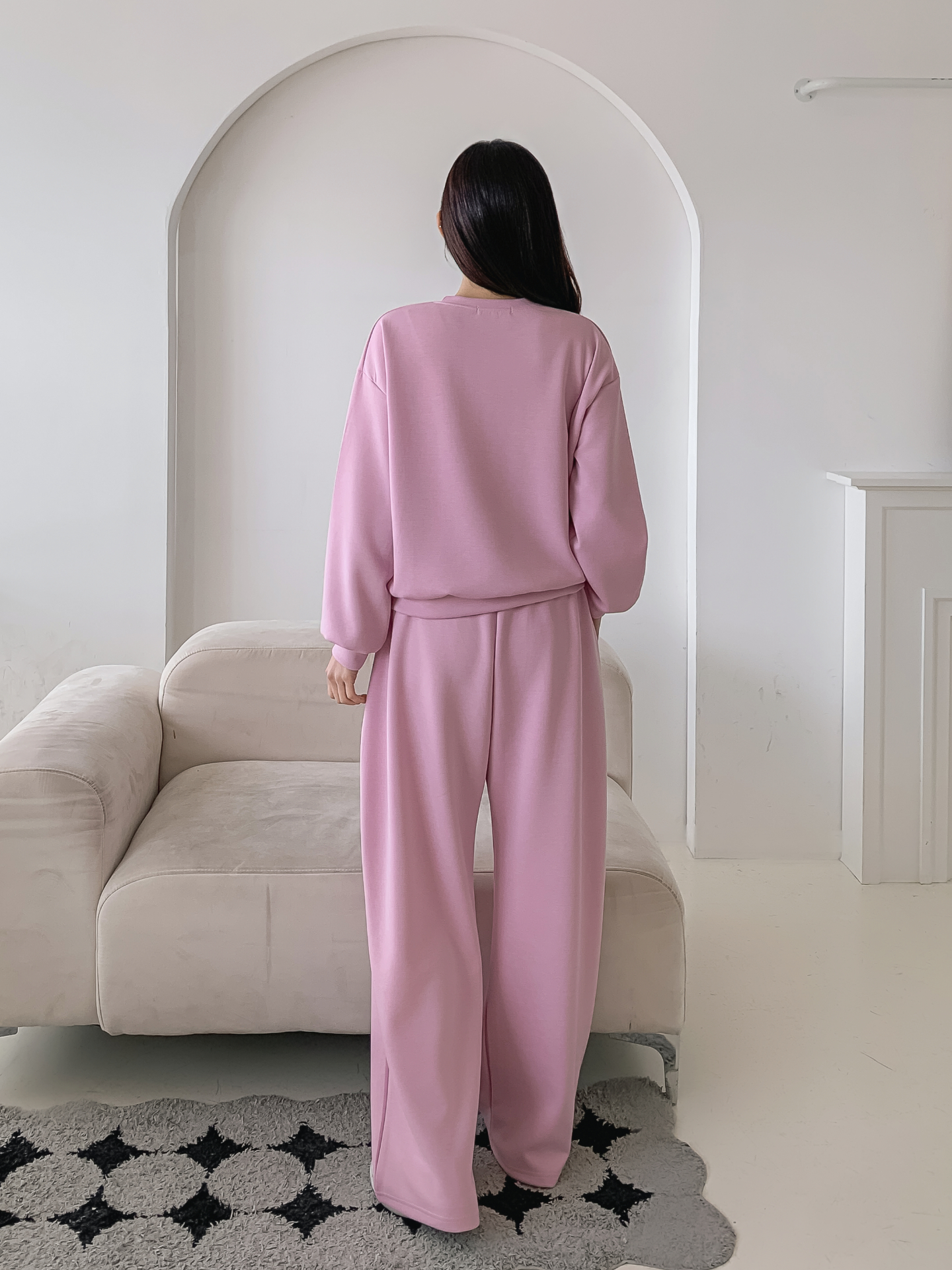 ポケットウエストゴムロングストレート無地パンツ | 詳細画像20