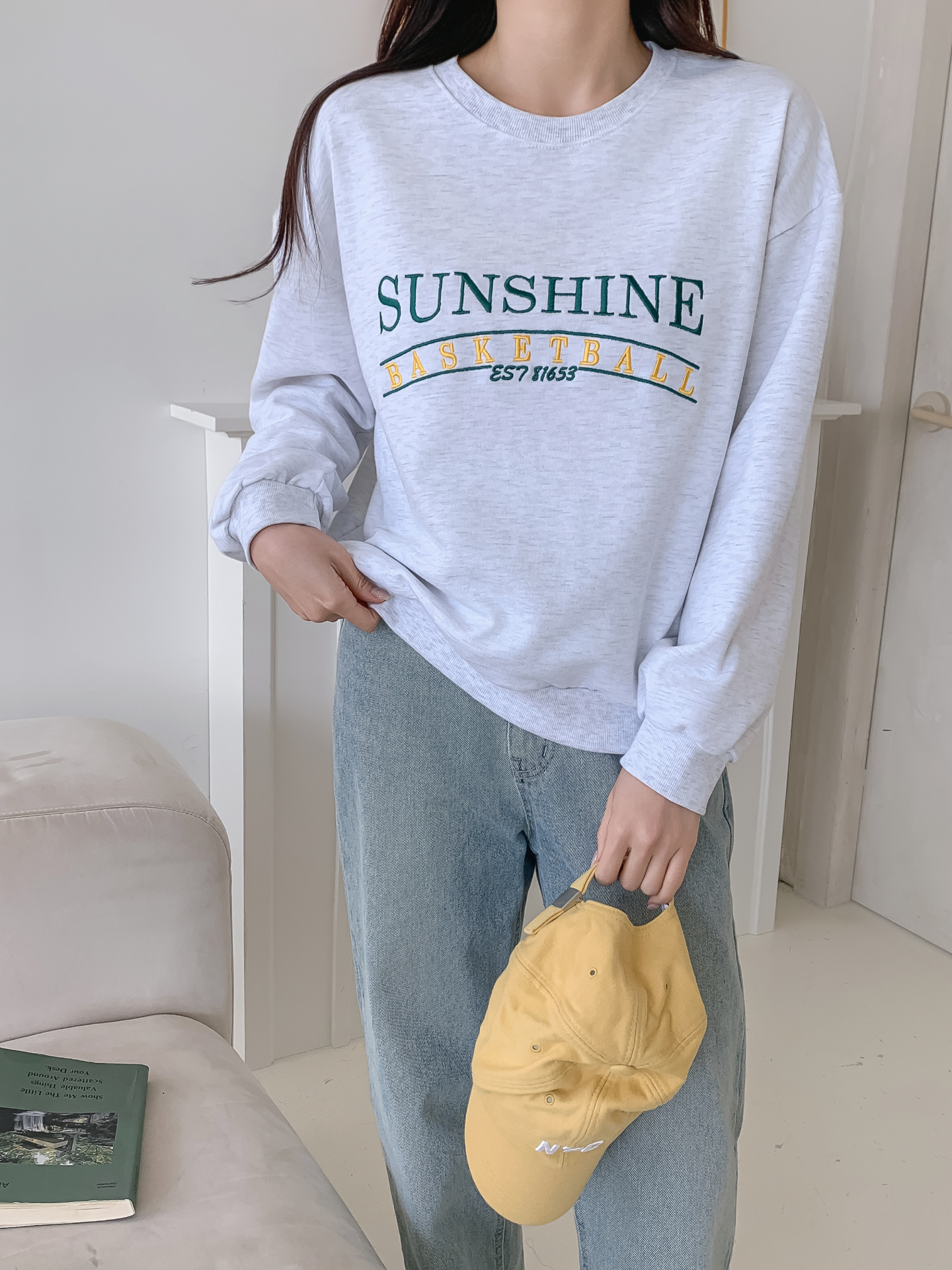 ラウンドネックルーズ長袖刺繍スウェット | 詳細画像6