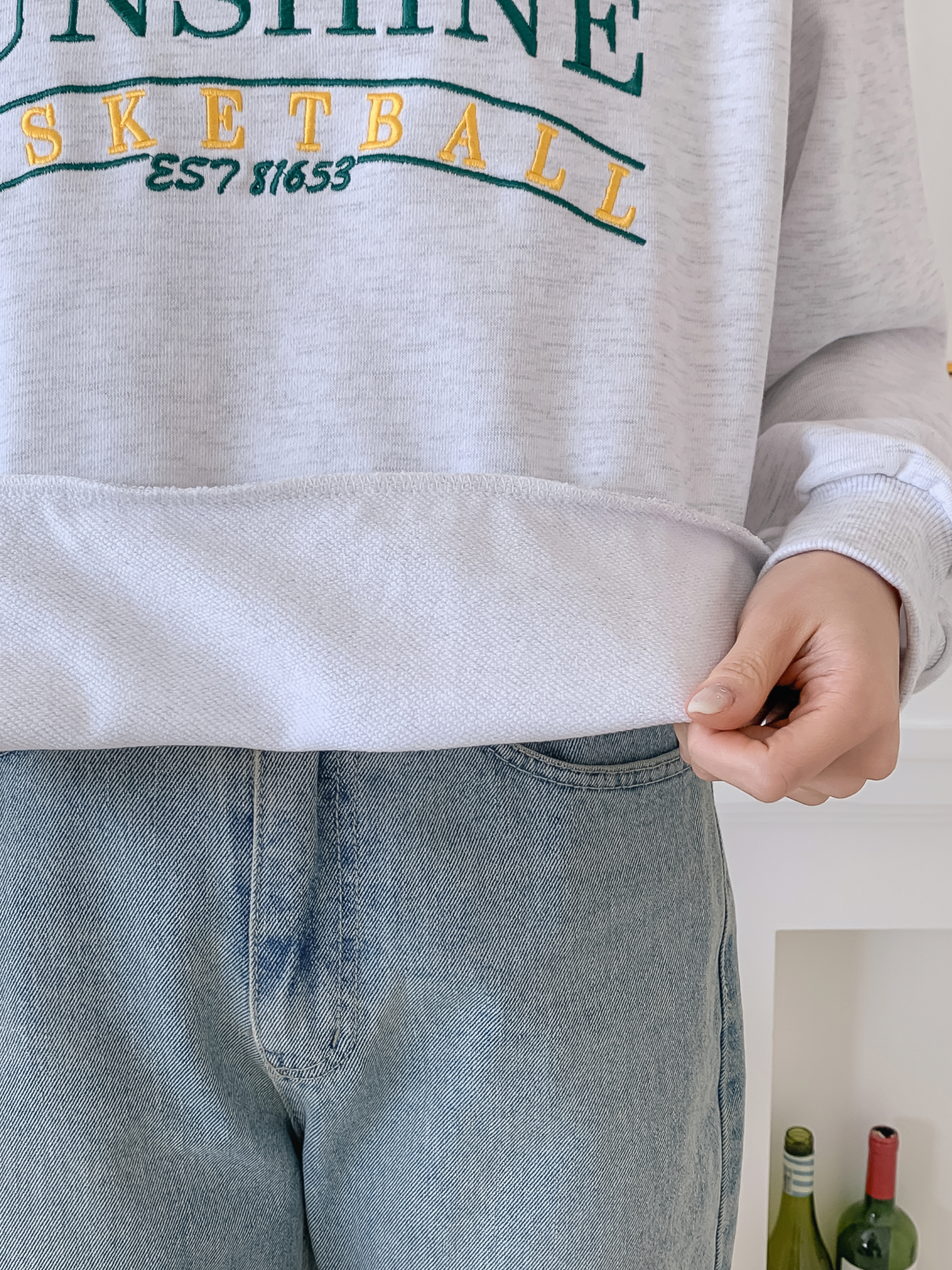 ラウンドネックルーズ長袖刺繍スウェット | 詳細画像10