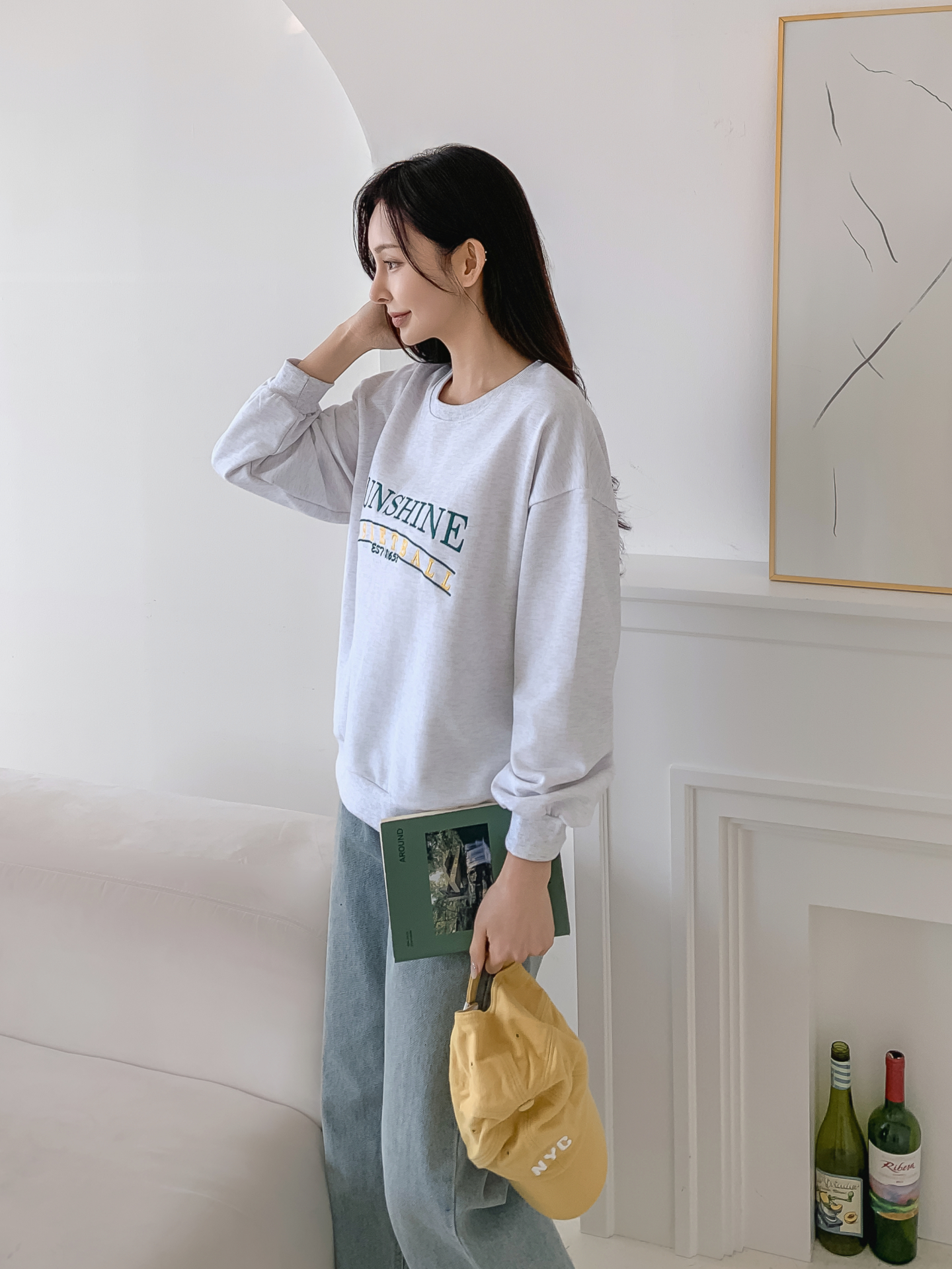 ラウンドネックルーズ長袖刺繍スウェット | 詳細画像13