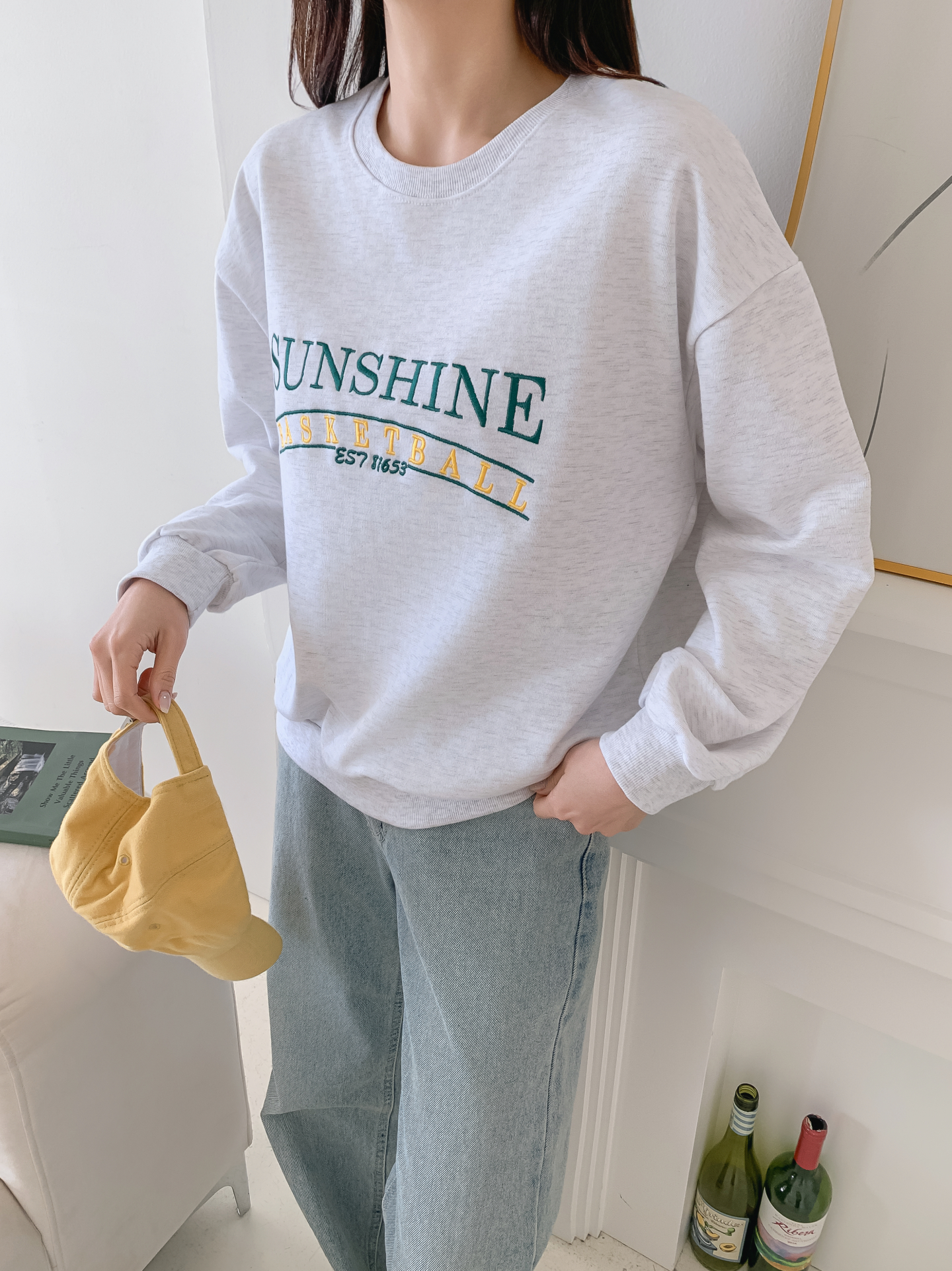 ラウンドネックルーズ長袖刺繍スウェット | 詳細画像14