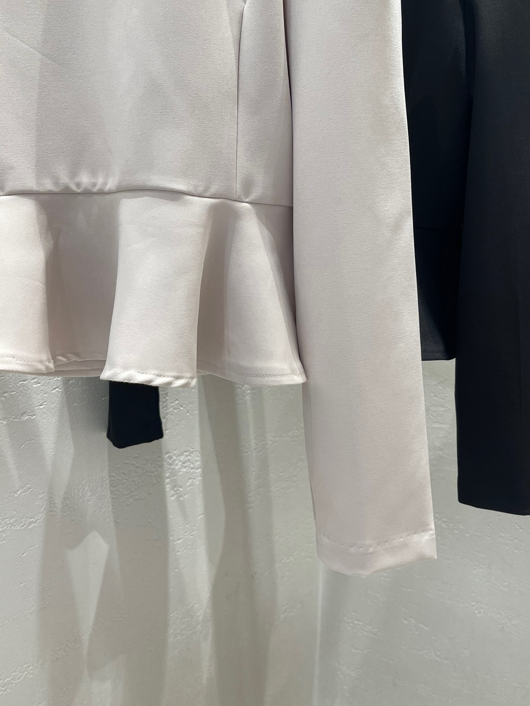 ボタンオープンカラーラインパフスリーブショート長袖フレア無地ツーピース(トップス、ボトムス)ジャケットショートパンツ | 詳細画像24